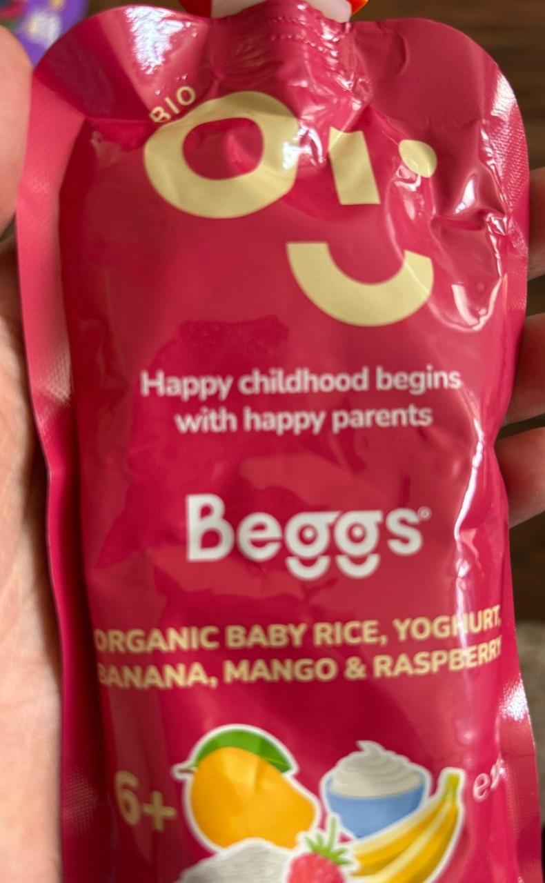 Képek - Organic baby rice, yoghurt, banana, mango & raspberry Beggs
