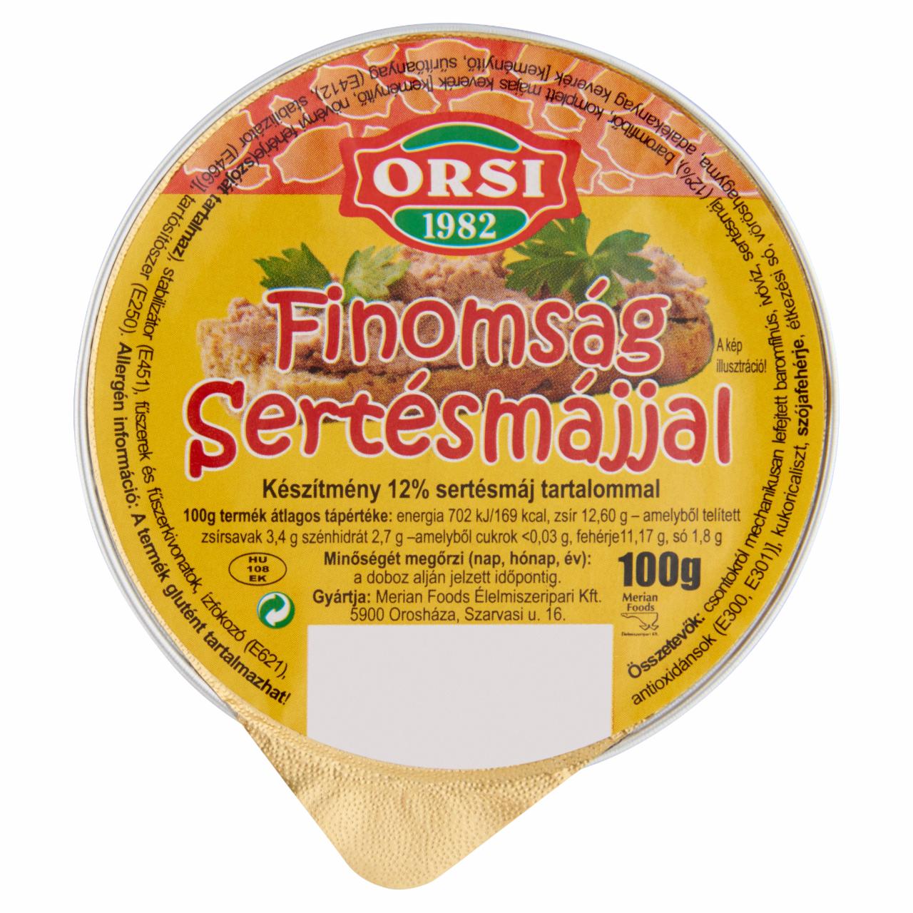 Képek - Orsi finomság sertésmájjal 100 g