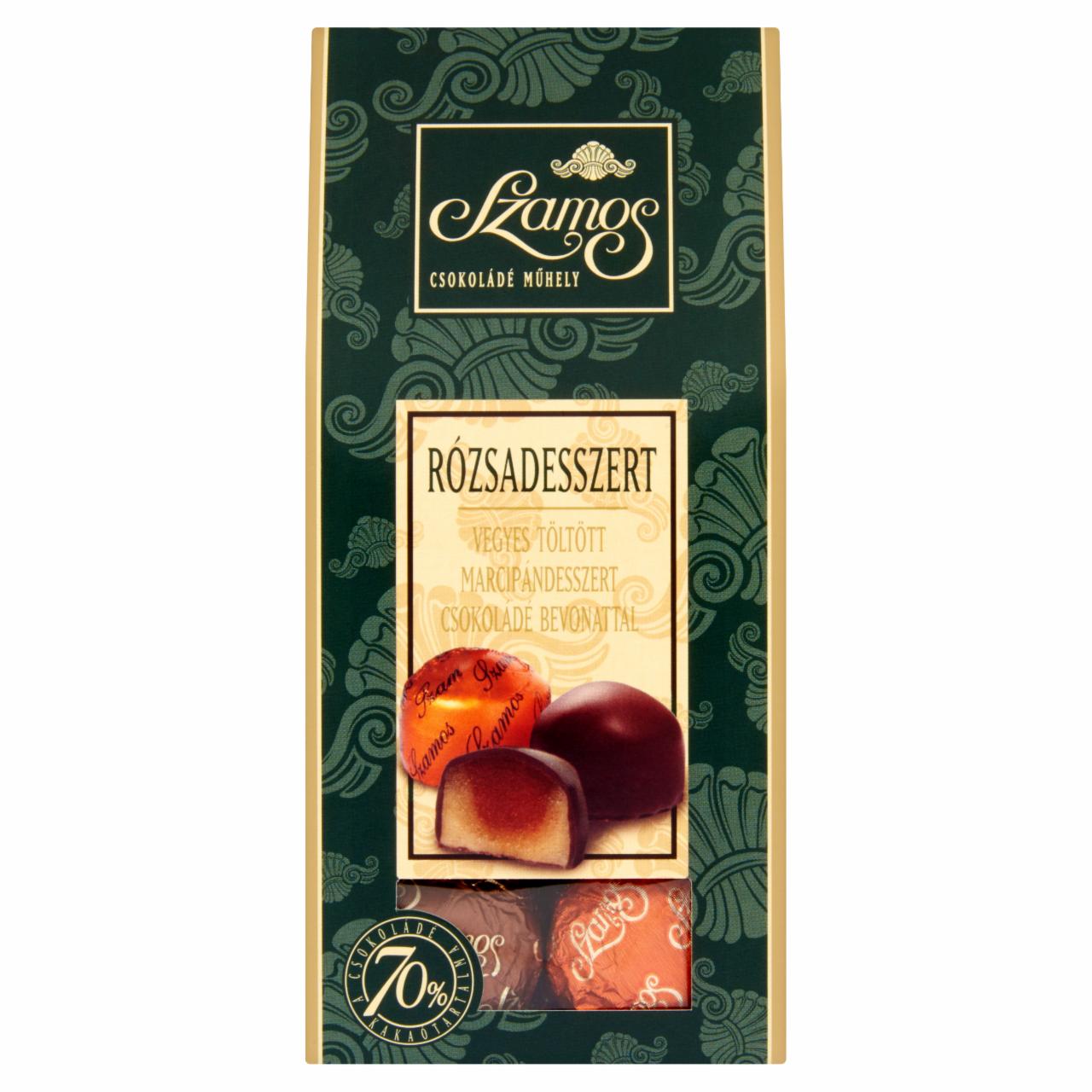 Képek - Szamos Rózsadesszert vegyes töltött marcipándesszert csokoládé bevonattal 7 db 125 g