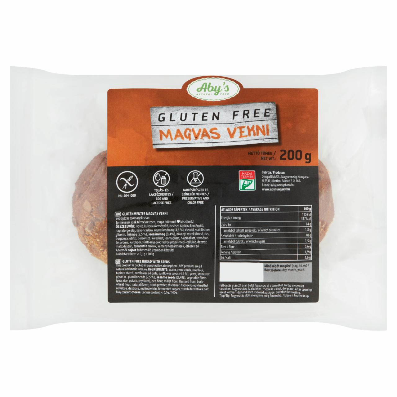 Képek - Aby's Gluten Free magvas vekni 200 g