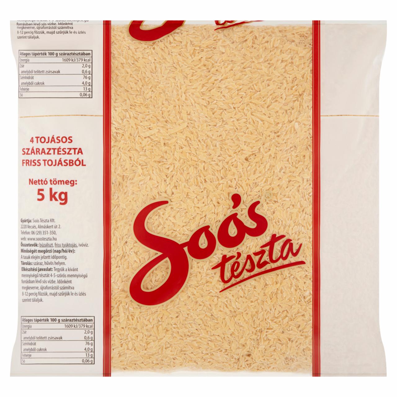 Képek - Soós zab 4 tojásos száraztészta 5 kg