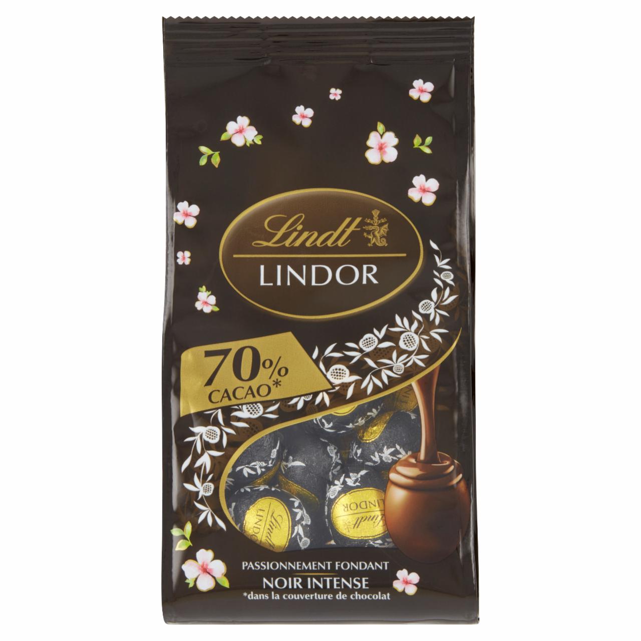 Képek - Lindt Lindor extra keserű étcsokoládé lágyan olvadó töltelékkel 180 g