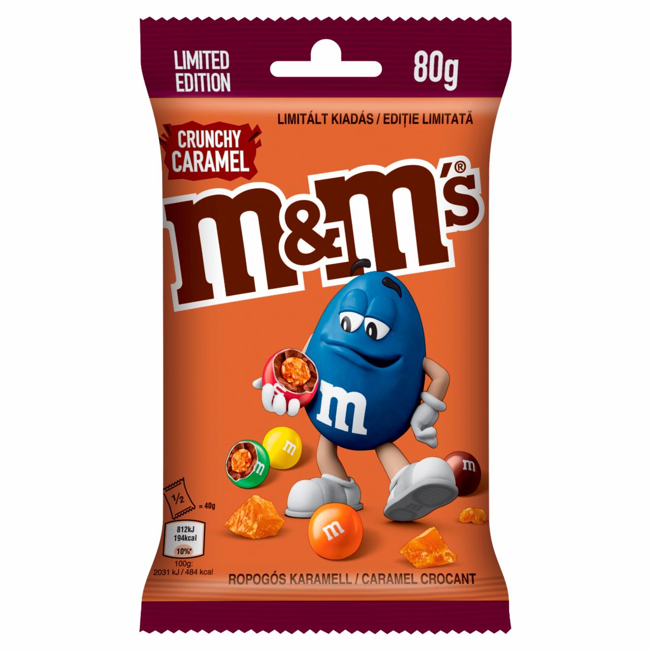 Képek - M&M's ropogós karamell tejcsokoládés drazsé karamell töltelékkel cukorbevonattal 80 g