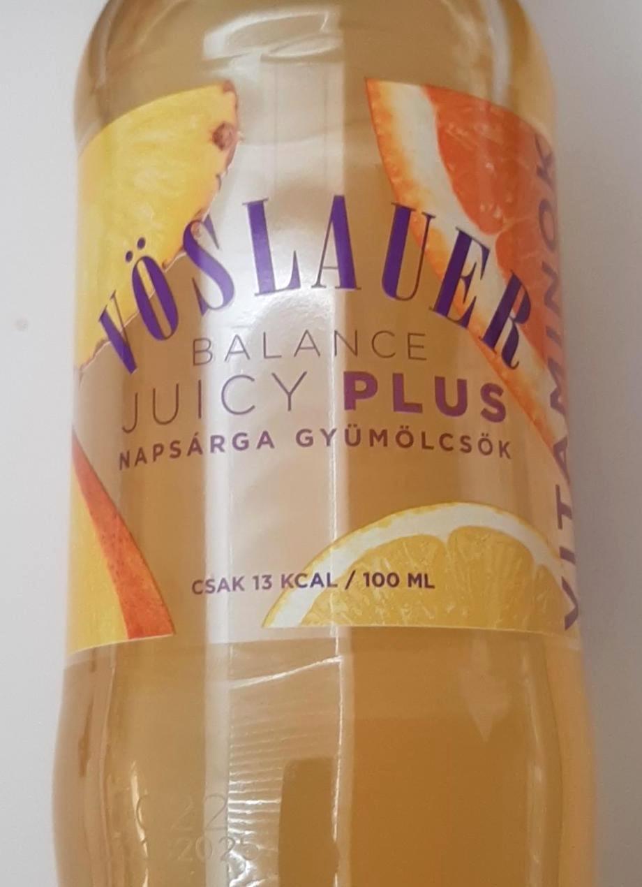 Képek - Vöslauer Balance juicy plus Napsárga gyümölcsök szénsavas üditőital