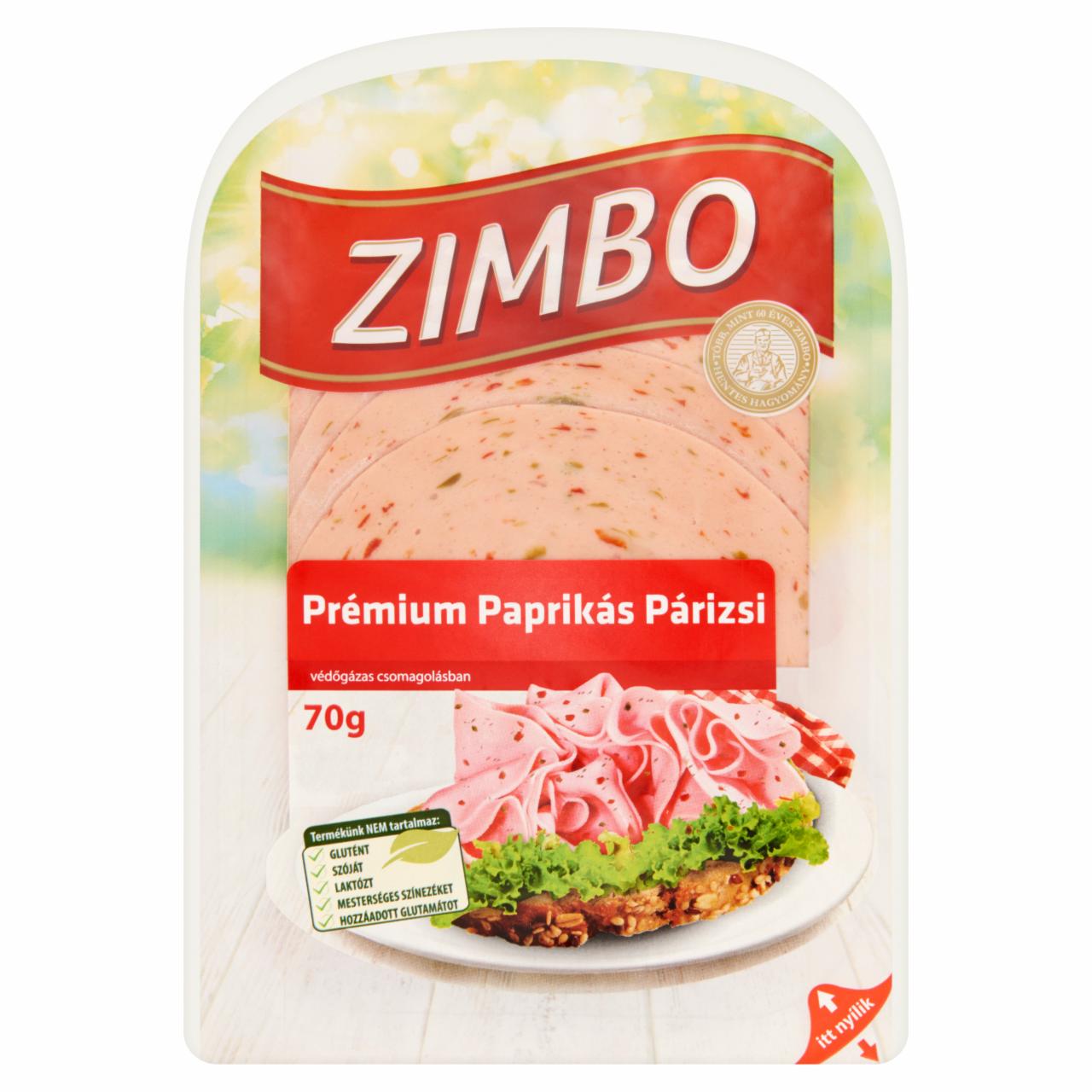 Képek - Zimbo Prémium paprikás párizsi 70 g