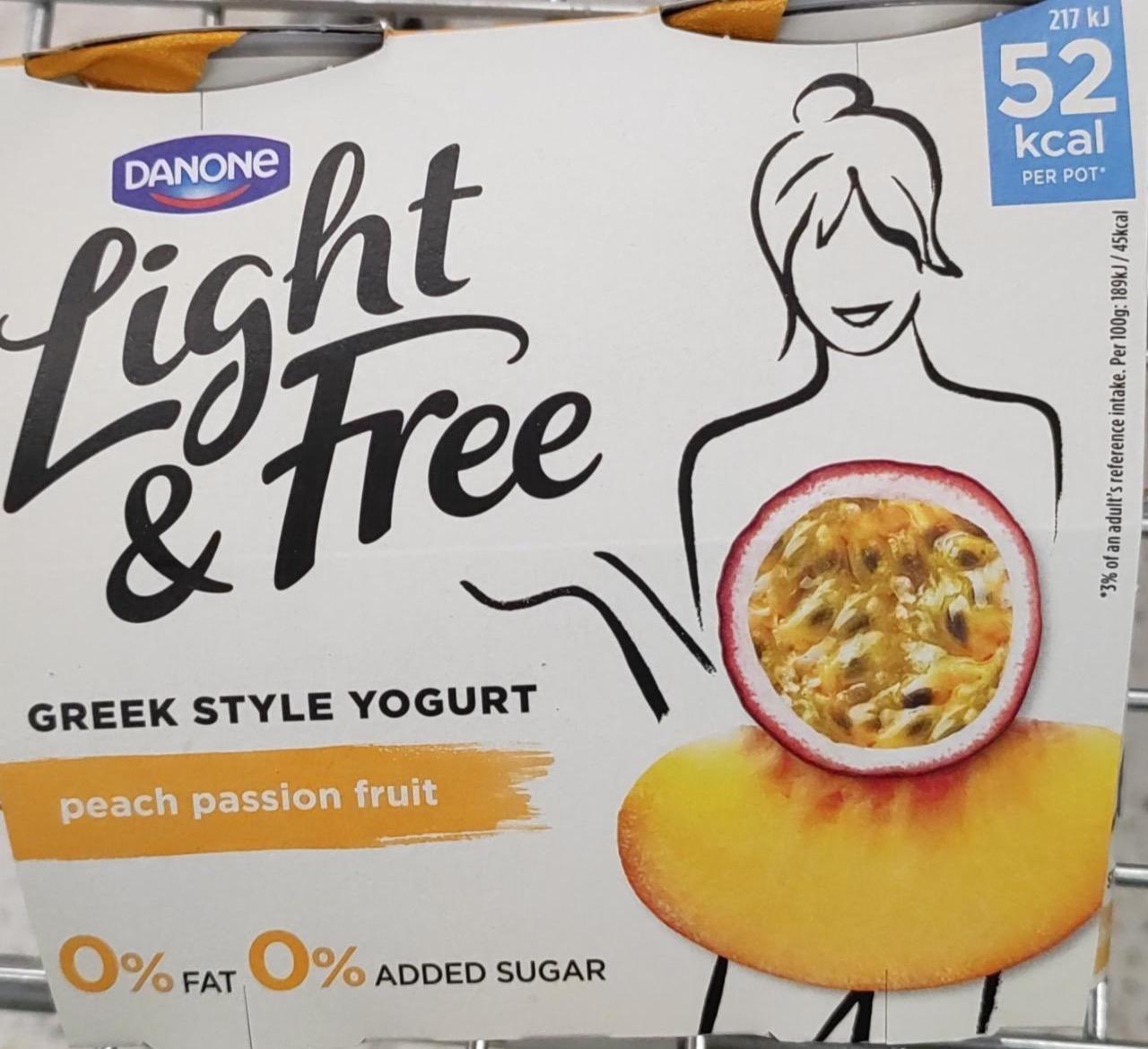 Képek - Light & Free Greek style yogurt Peach passion fruit Danone