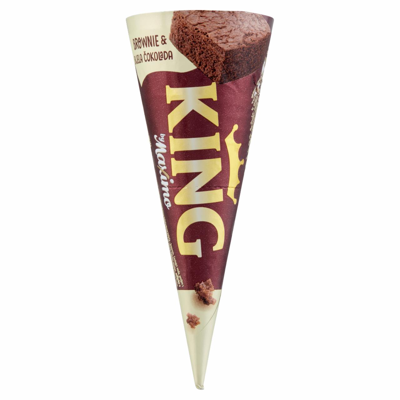 Képek - King Maximo brownie ízű jégkrém fehér csokoládéval, brownie darabokkal 160 ml