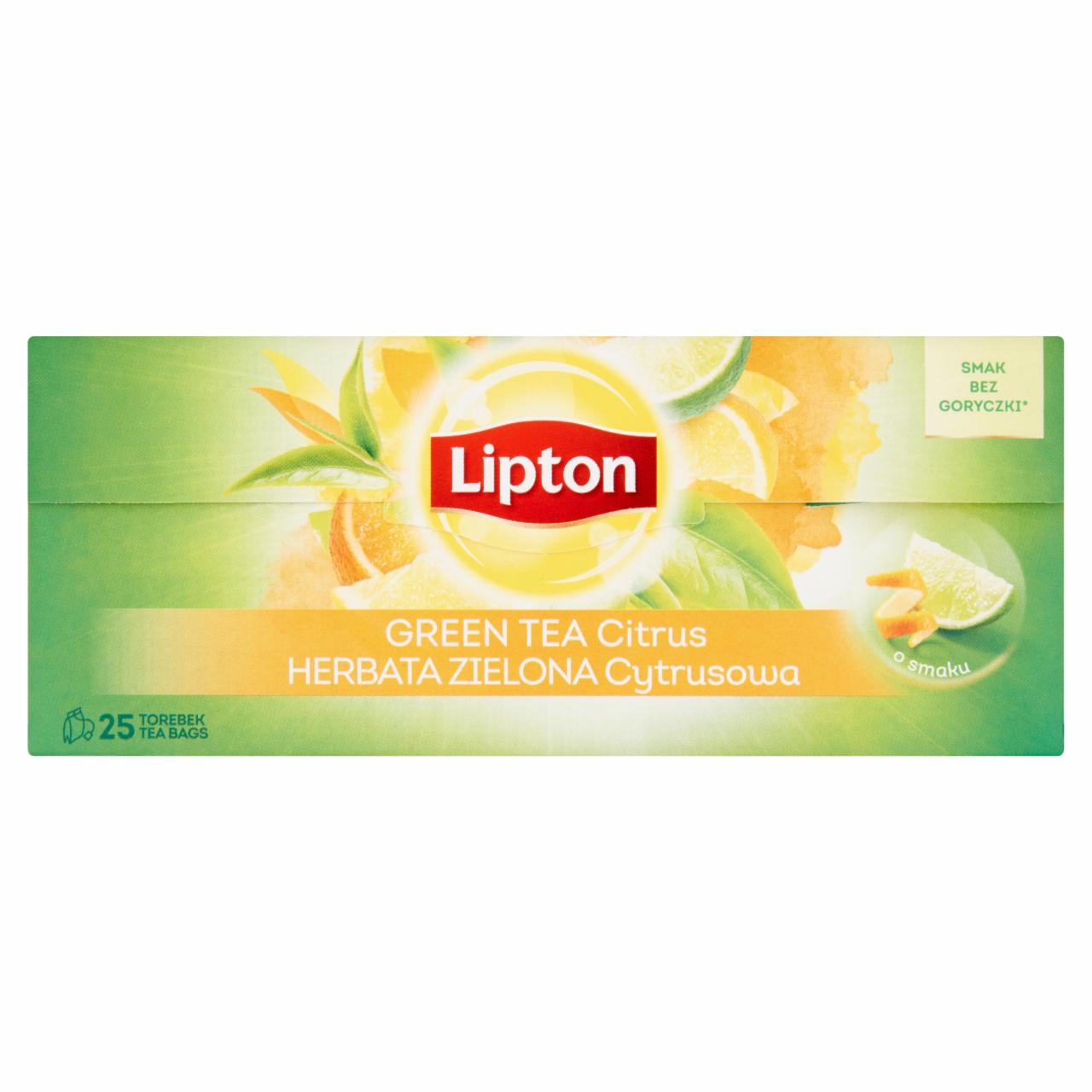 Képek - Lipton citrus ízesítésű zöld tea 25 filter
