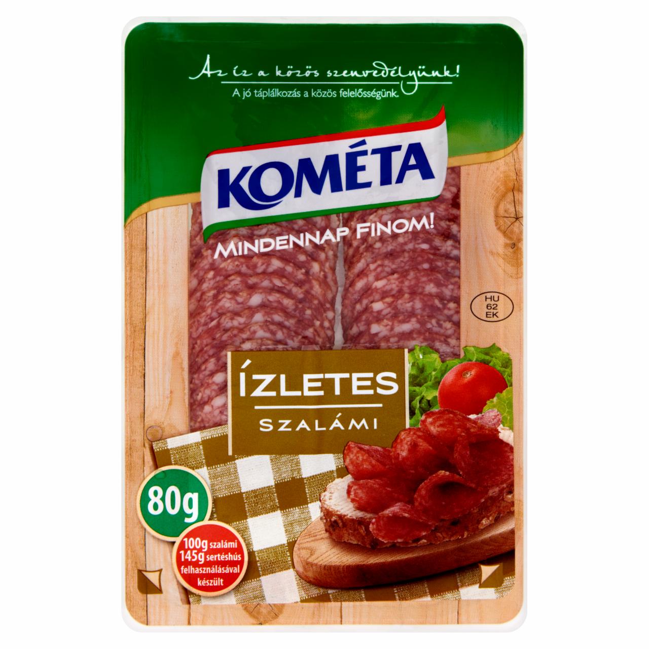 Képek - Kometa Útravaló szeletelt ízletes klasszikus szalámi 80 g