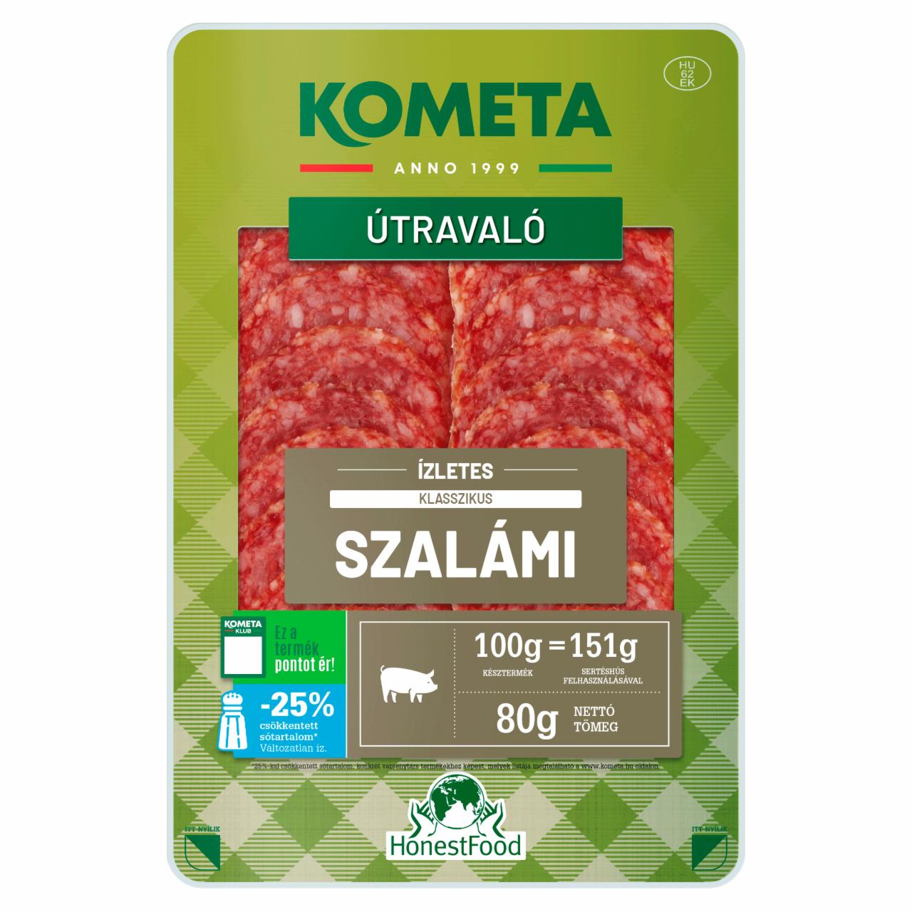 Képek - Kometa Útravaló szeletelt ízletes klasszikus szalámi 80 g