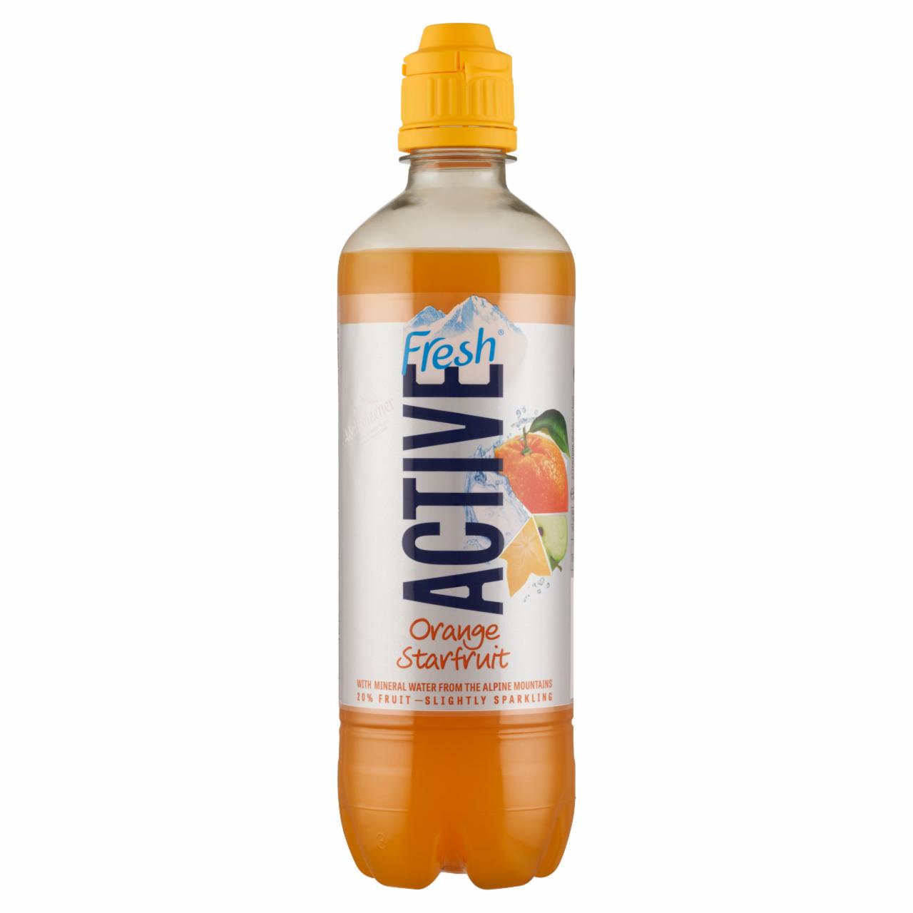 Képek - Adelholzener Fresh Active alma-narancs-csillaggyümölcs ízű szénsavas üdítőital gyümölcslével 500 ml