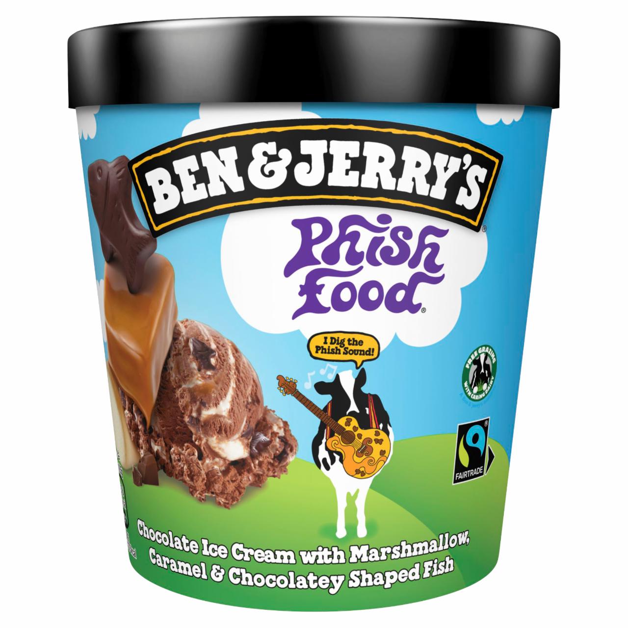 Képek - Ben & Jerry's Phish Food kakaós jégkrém pillecukor örvényekkel és karamell szósszal 465 ml