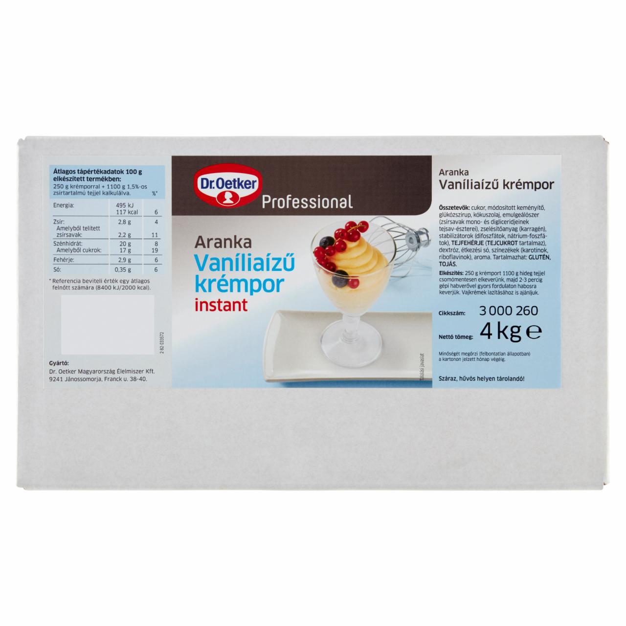 Képek - Dr. Oetker Professional Aranka instant vaníliaízű krémpor 4 kg