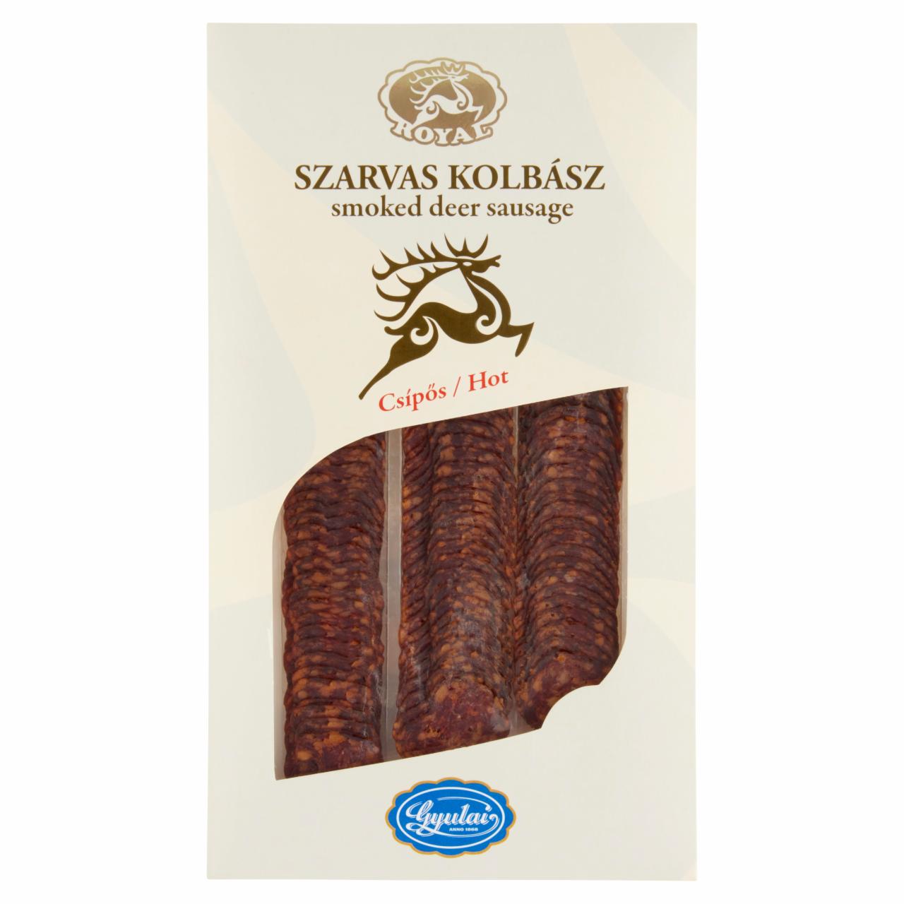 Képek - Gyulai Royal szeletelt csípős paprikás szarvas kolbász 70 g