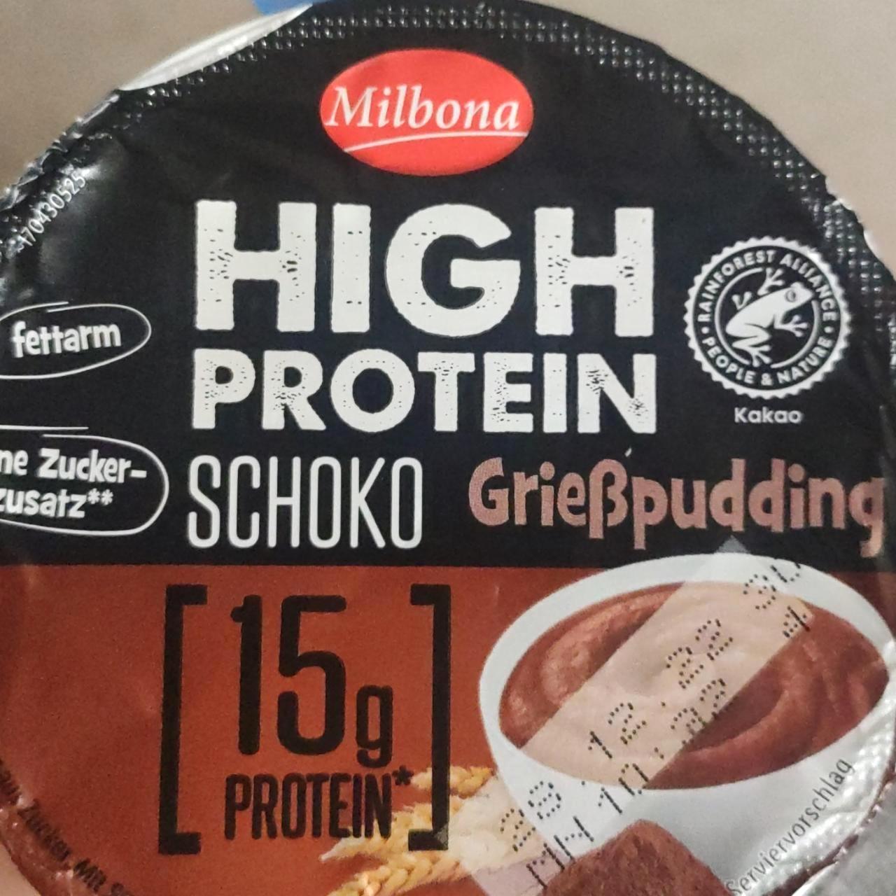 Képek - High protein schoko grießpudding Milbona