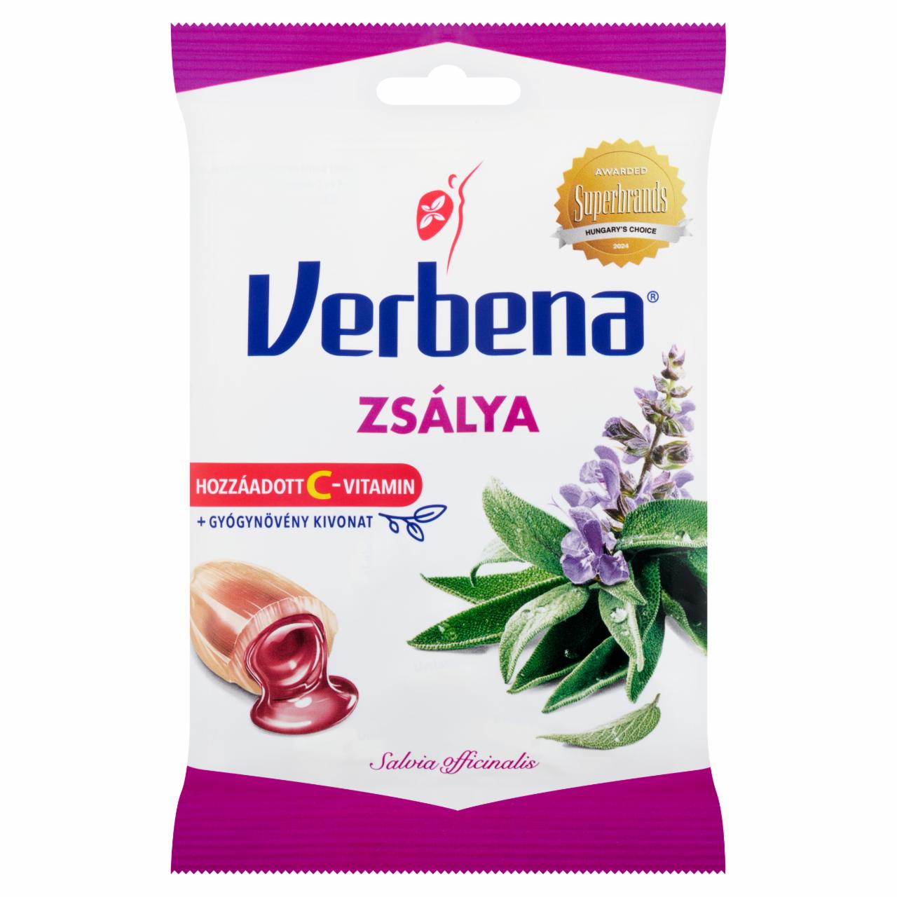 Képek - Verbena töltött keménycukorka mézzel, zsálya kivonattal és C-vitaminnal 60 g