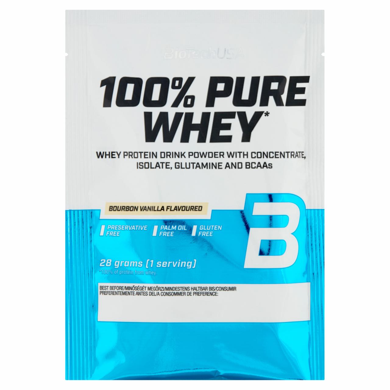 Képek - 100% Pure Whey bourbon vanília ízű fehérje italpor BioTechUSA