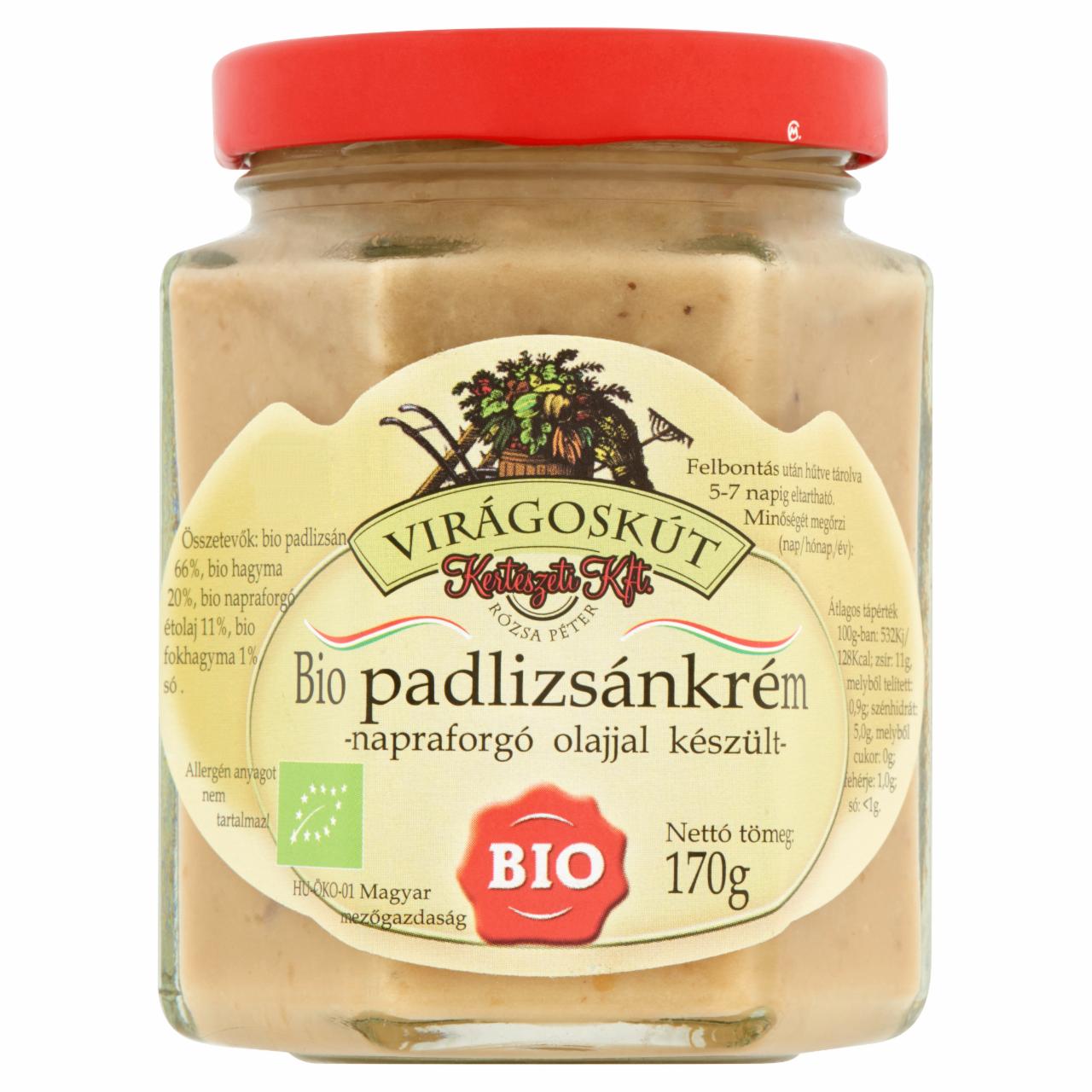 Képek - Virágoskút BIO padlizsánkrém 170 g