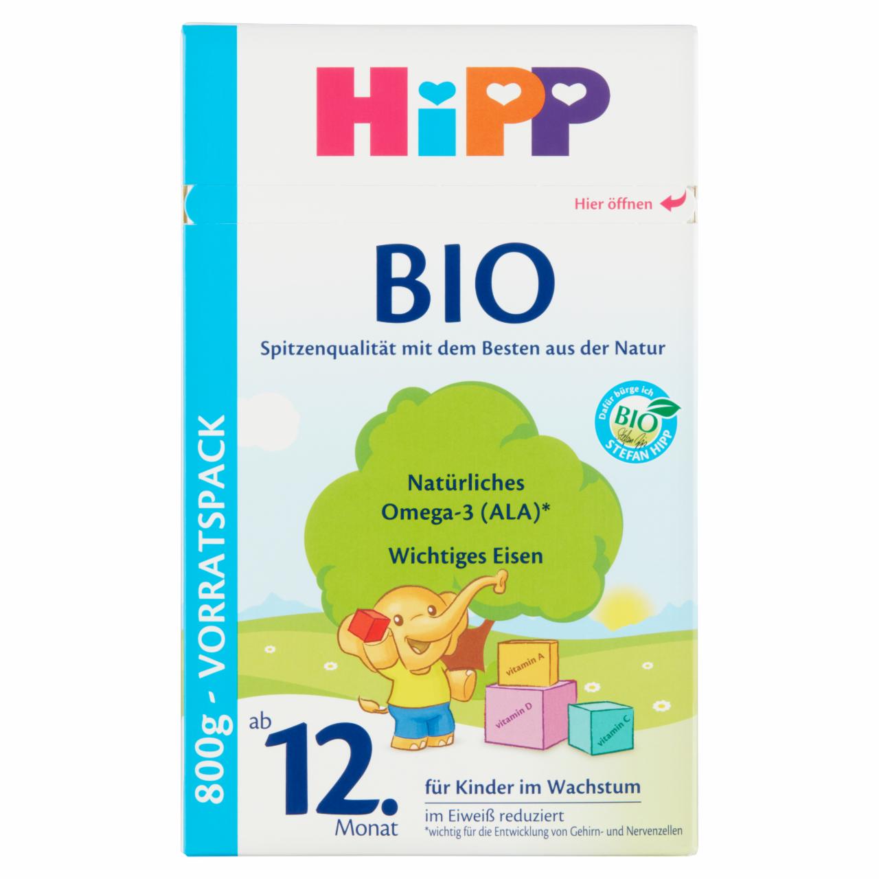 Képek - HiPP BIO tejalapú gyermekital 12 hónapos kortól kisgyermekeknek 2 x 400 g (800 g)