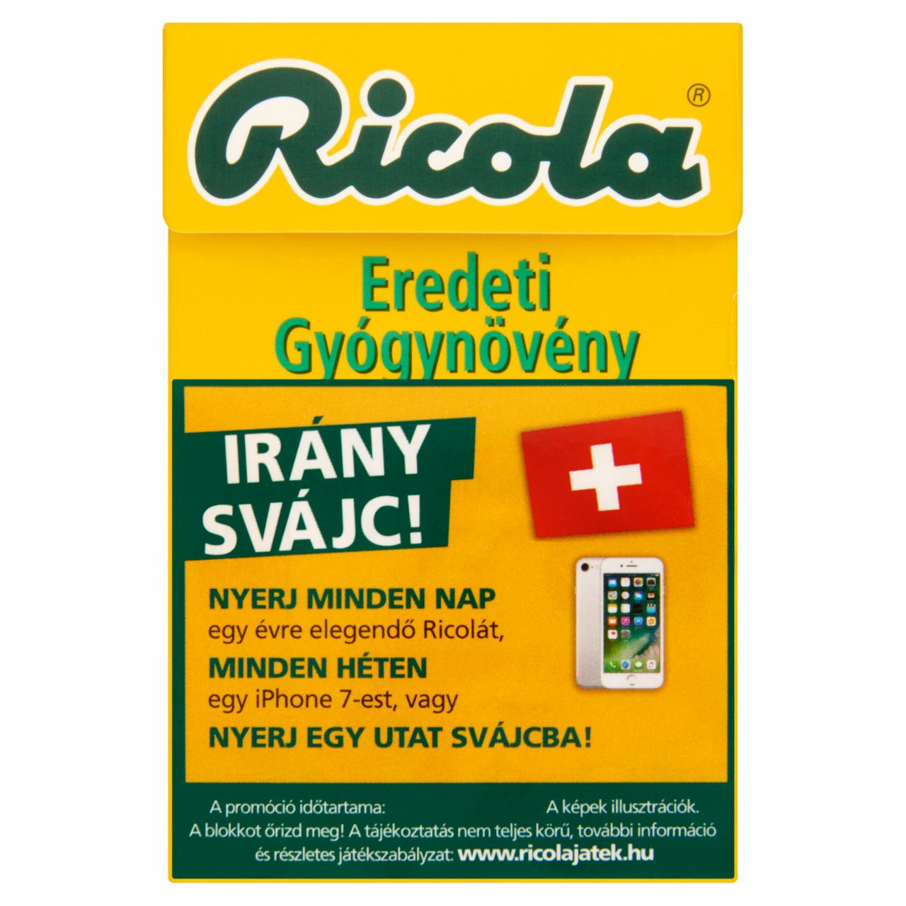 Képek - Ricola Eredeti cukormentes svájci gyógynövény cukorkák 40 g