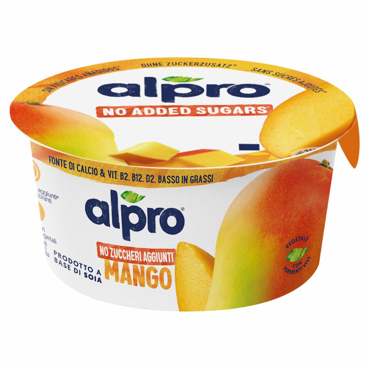 Képek - Alpro fermentált szójakészítmény mangóval, hozzáadott kalciummal és vitaminokkal 135 g