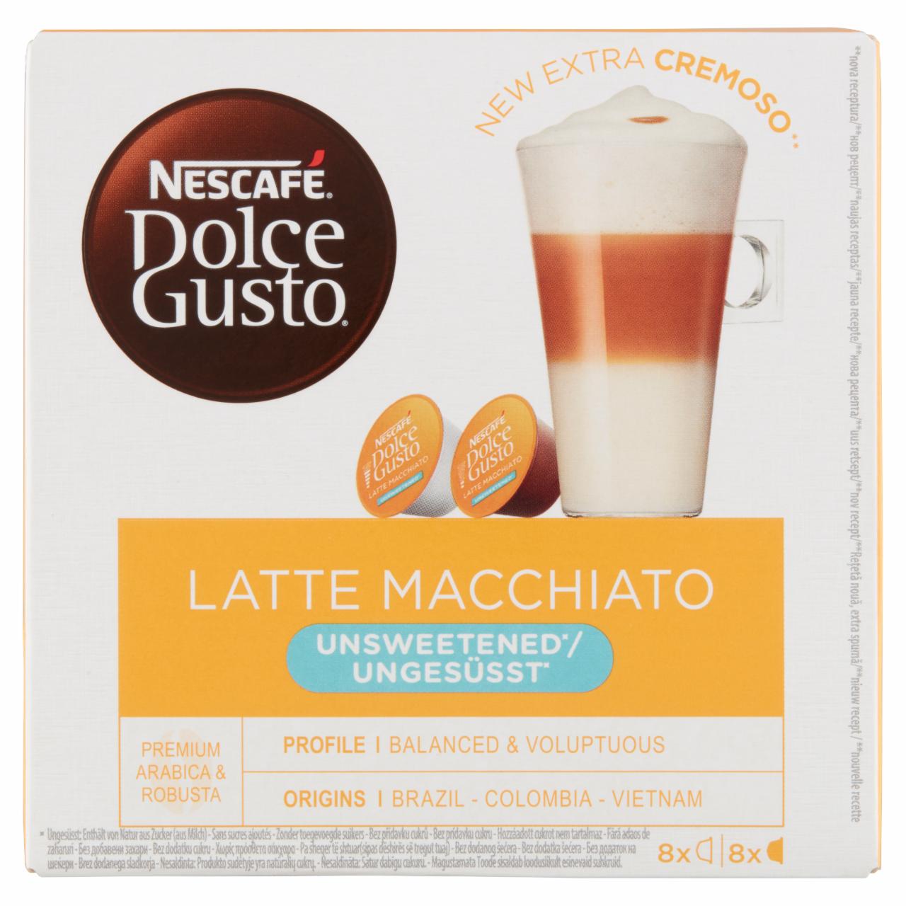 Képek - NESCAFÉ Dolce Gusto Latte Macchiato tej- és kávékapszula 16 db/8 csésze 164 g
