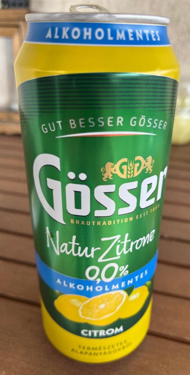 Képek - Gösser Natur Zitrone dobozos sör 0,0%