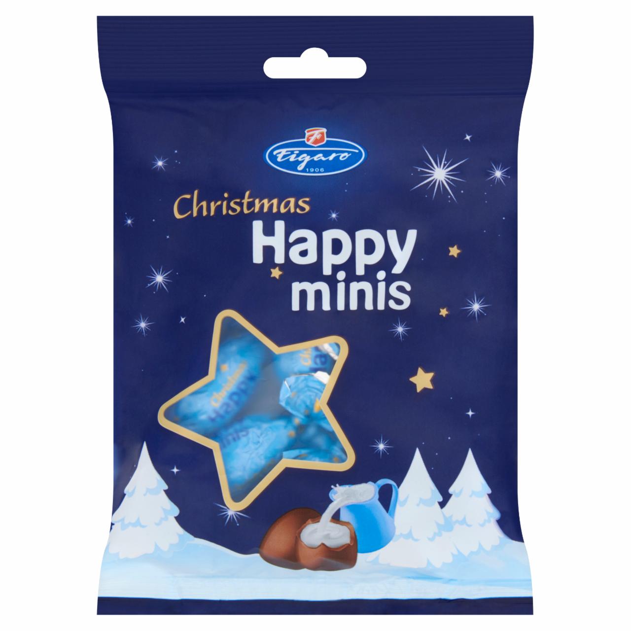 Képek - Figaro Christmas Happy Minis tejes krémmel töltött tejcsokoládék 110 g