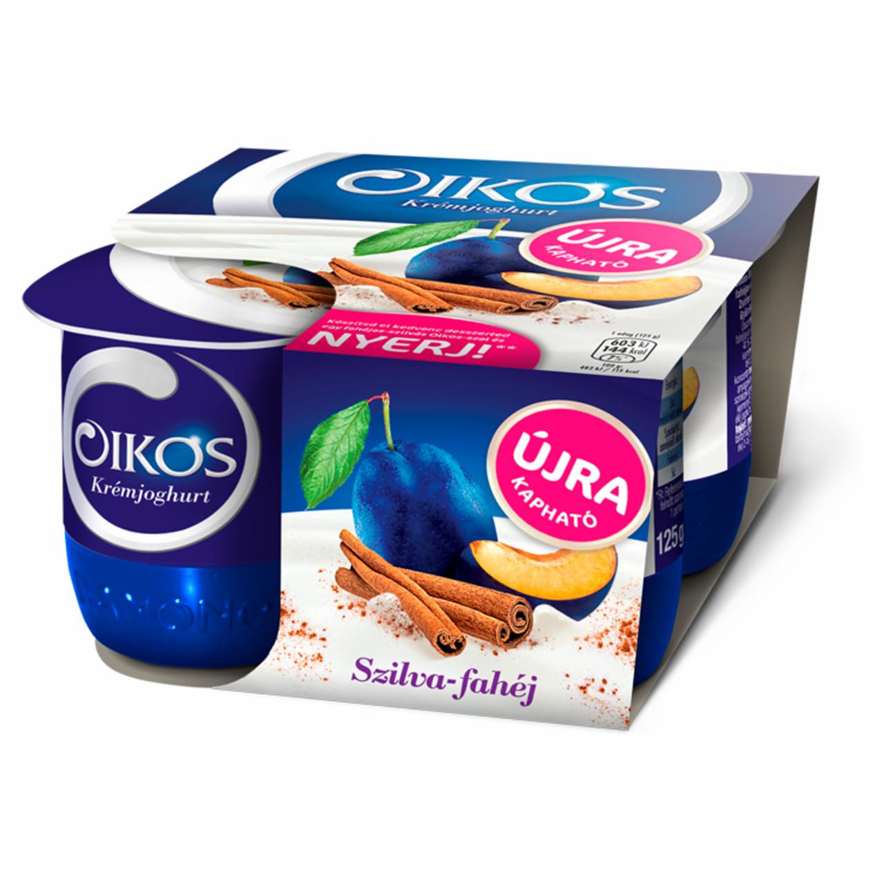 Képek - Danone Oikos Görög élőflórás szilvás-fahéjas krémjoghurt 4 x 125 g