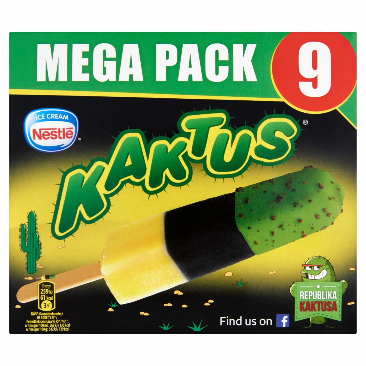 Képek - Kaktus citrom-áfonyaízű vizes jégrém zöld bevonóval 9 x 45 ml