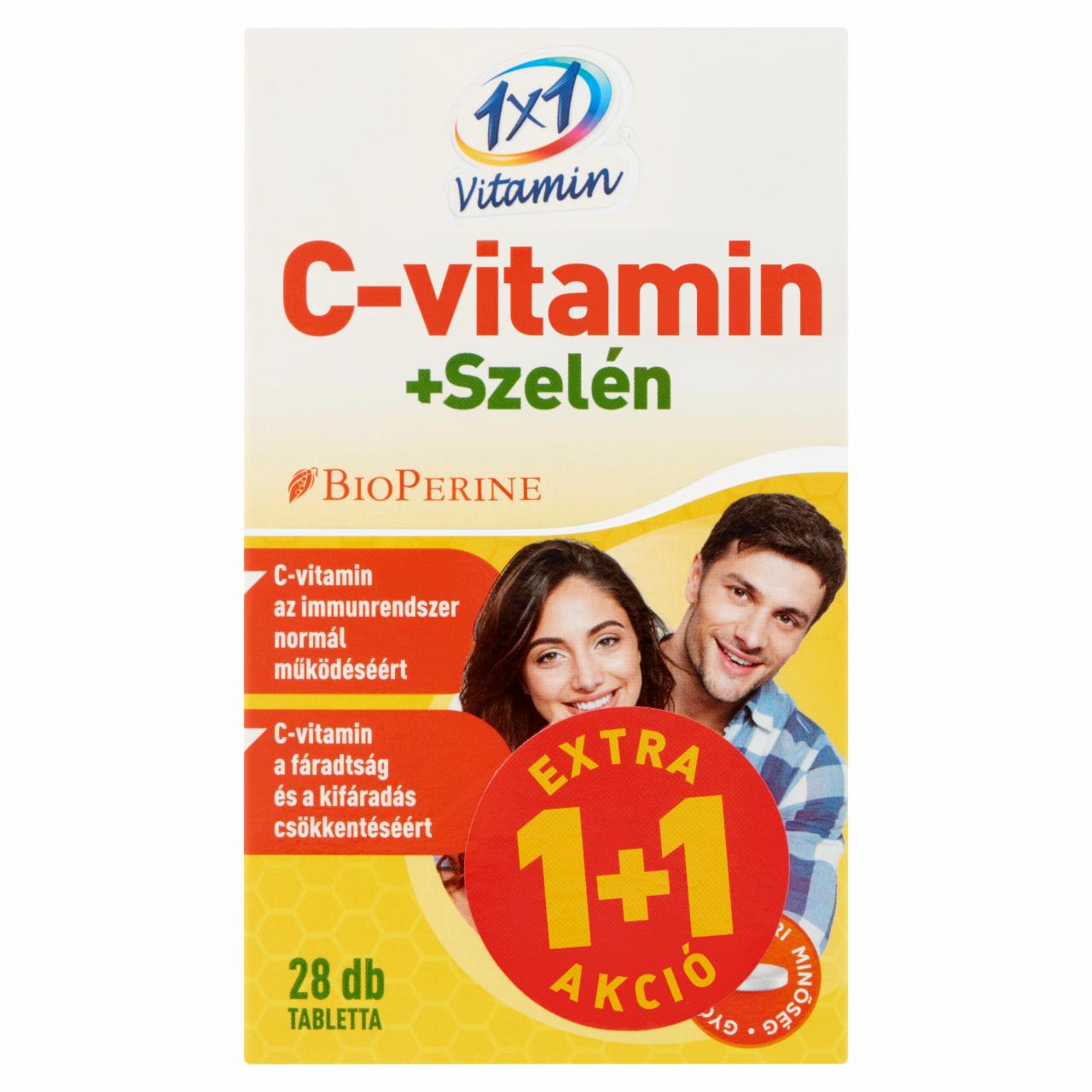 Képek - 1x1 Vitamin C-vitamin + Szelén étrend-kiegészítő filmtabletta 2 x 28 db