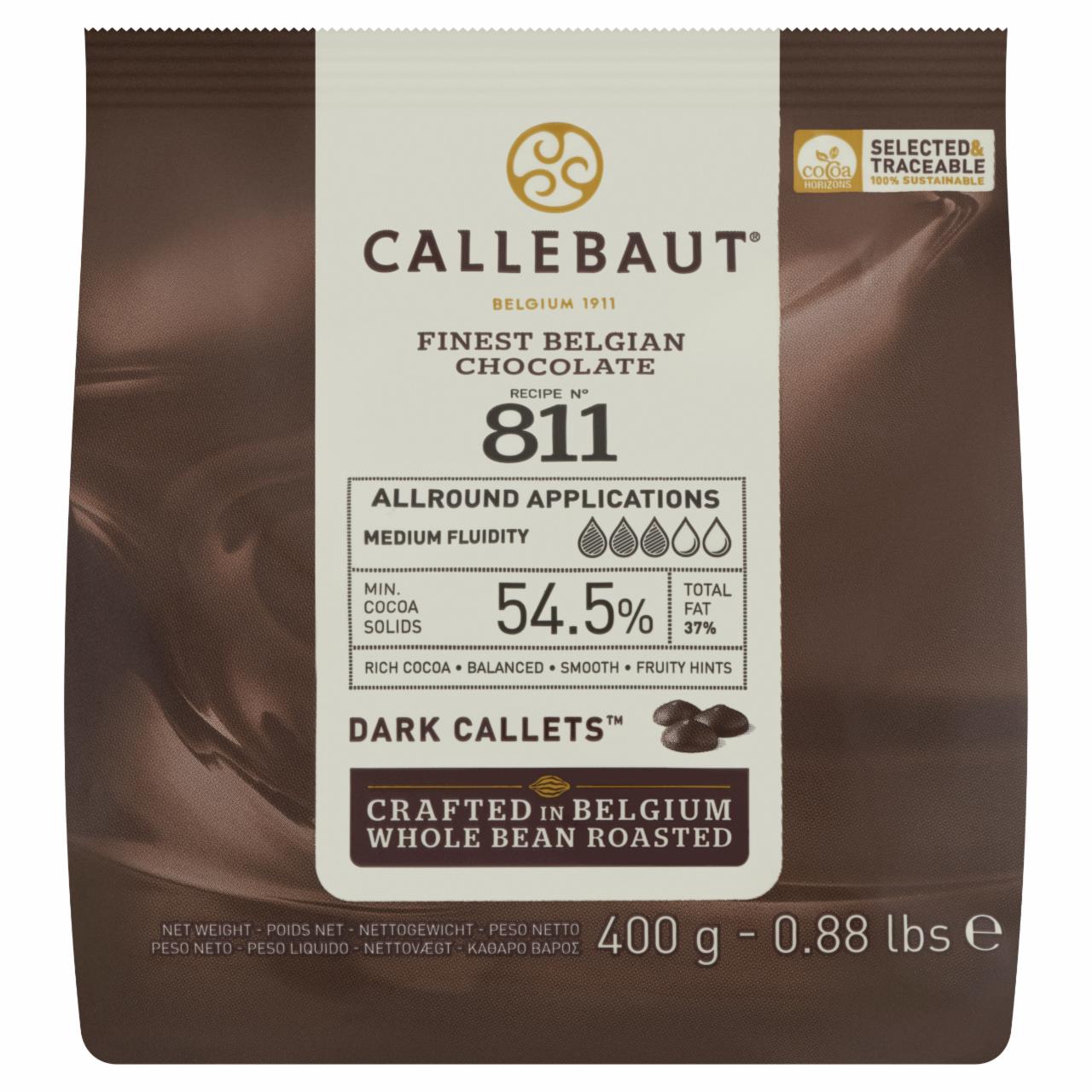 Képek - Callebaut 811NV étcsokoládé pasztillák 400 g