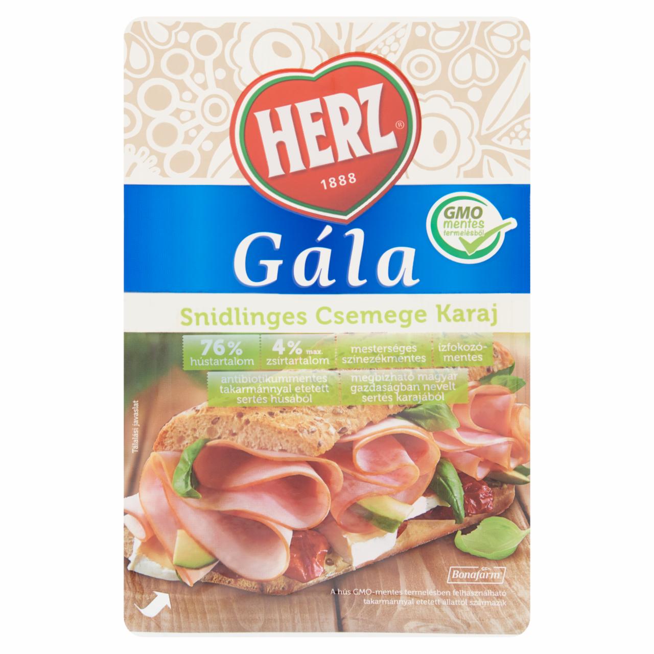 Képek - HERZ Gála szeletelt snidlinges csemege karaj 90 g