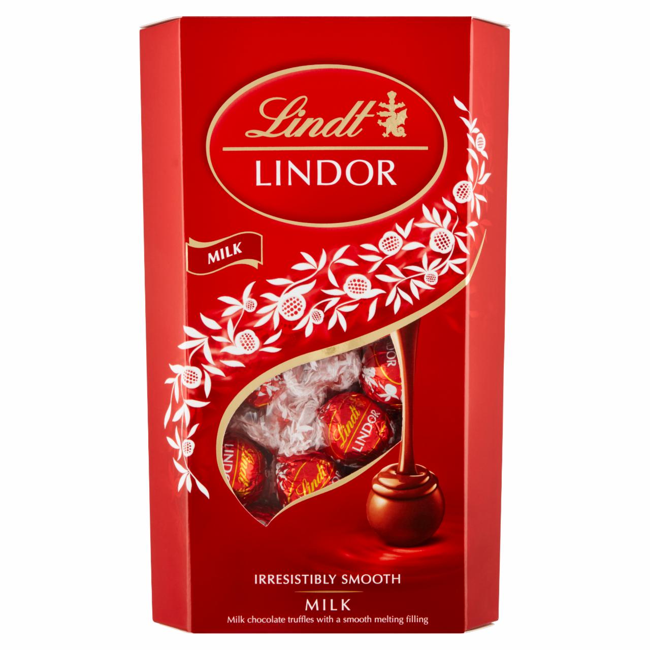 Képek - Lindt Lindor tejcsokoládé praliné lágyan olvadó töltelékkel 600 g