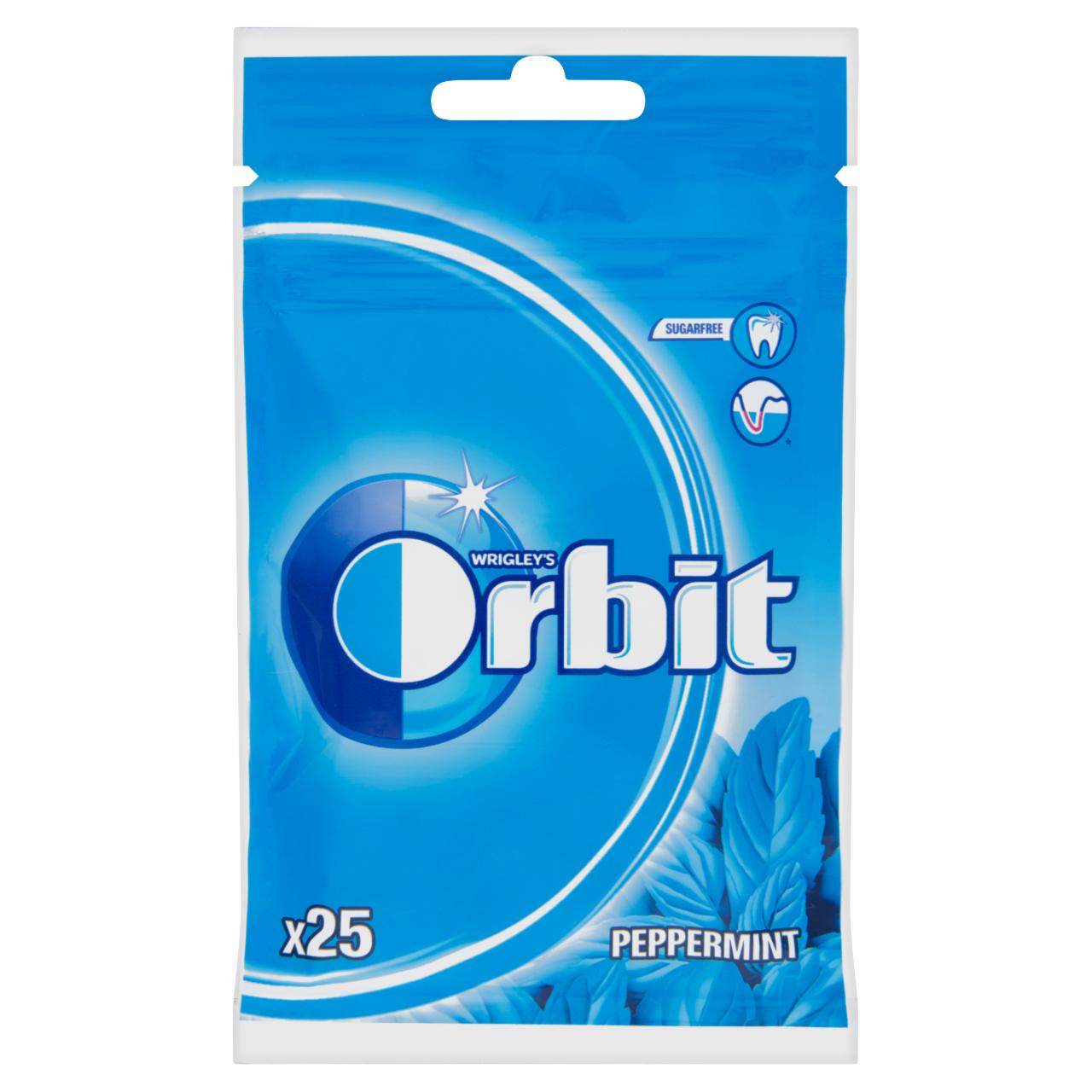 Képek - Orbit Peppermint mentaízű cukormentes rágógumi édesítőszerrel 35 g