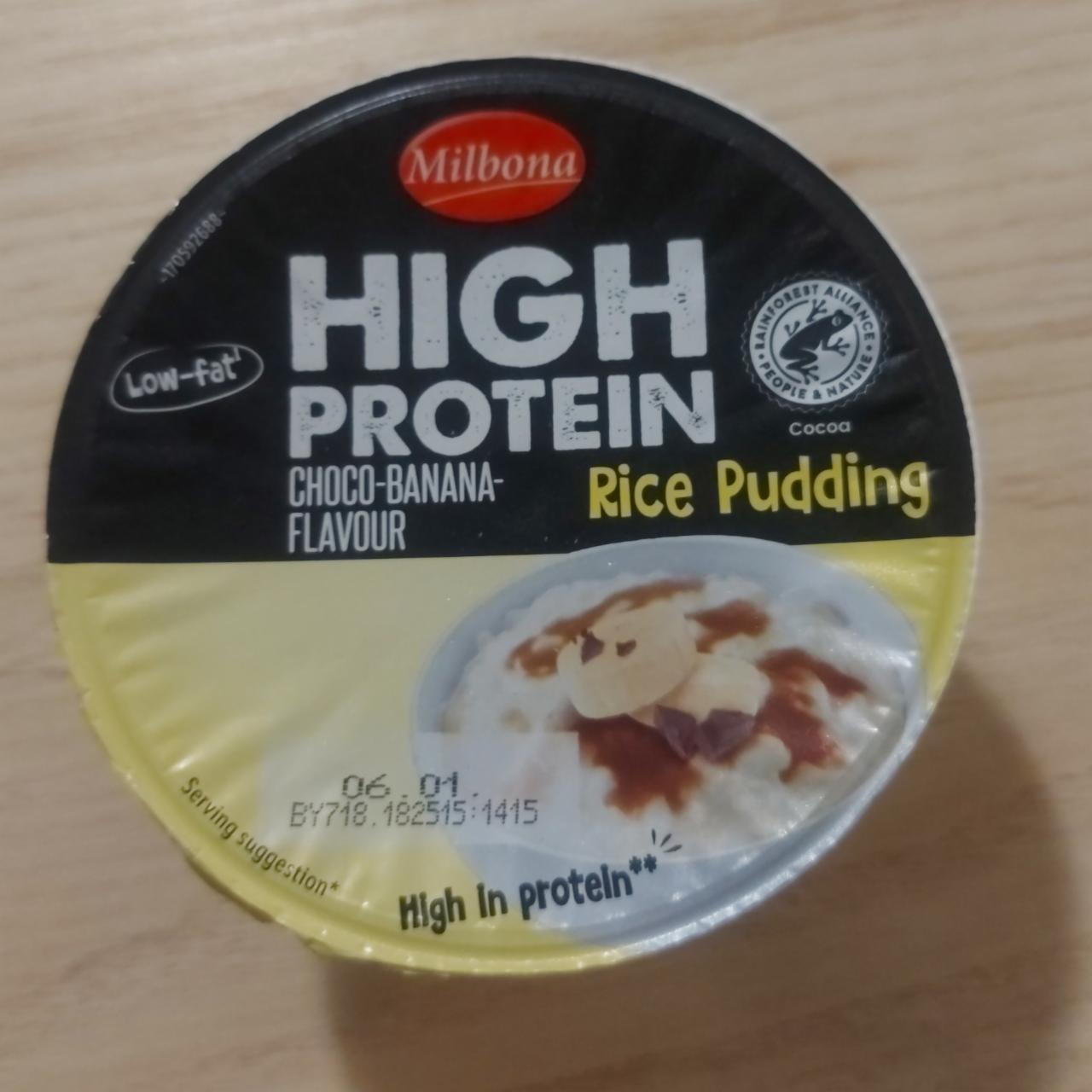 Képek - High protein rice puding Choco-banana flavour Milbona