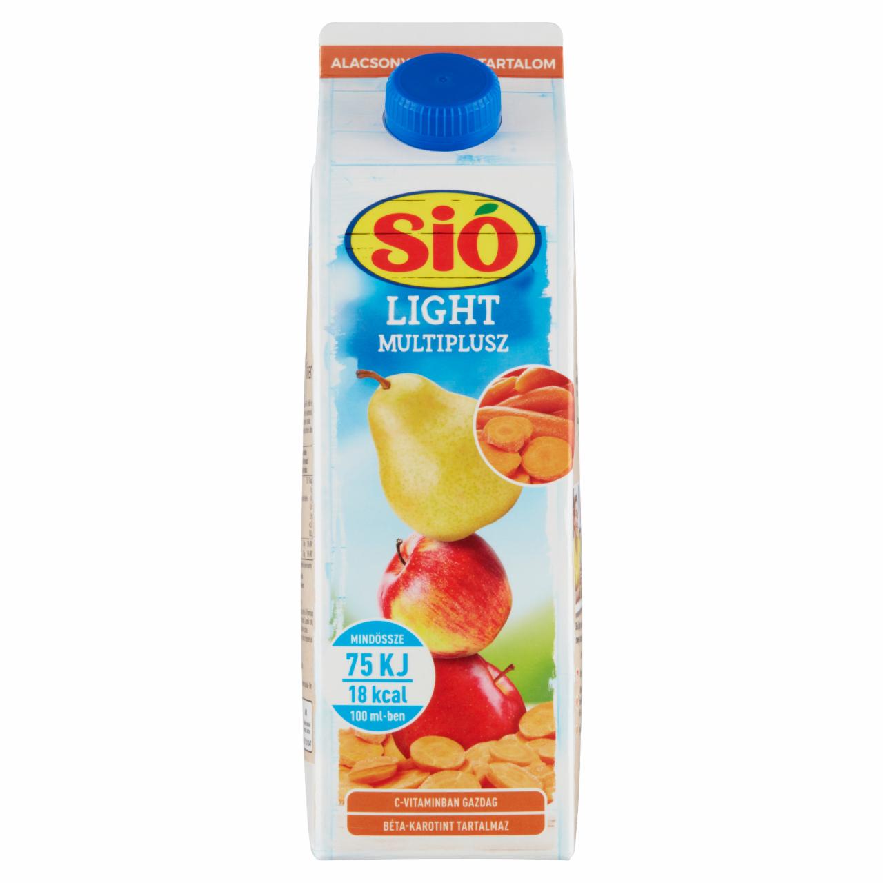Képek - Sió Light Multiplusz energiaszegény vegyes gyümölcs-zöldség ital cukorral és édesítőszerrel 1 l