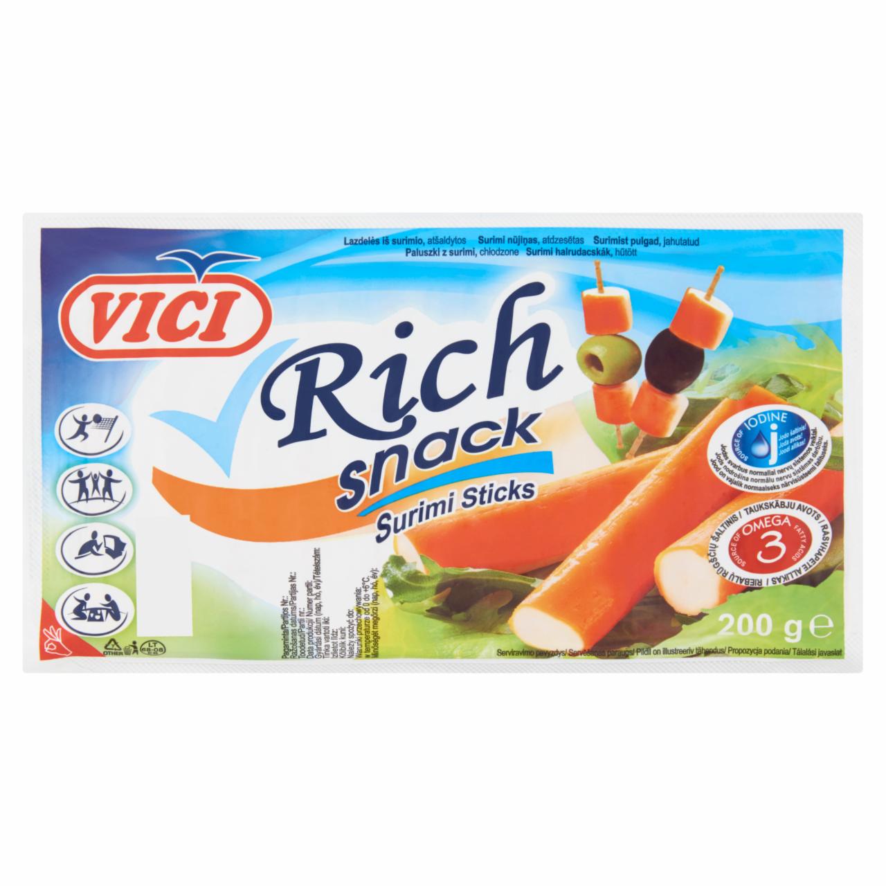 Képek - Vici Rich Snack hűtött surimi halrudacskák 200 g