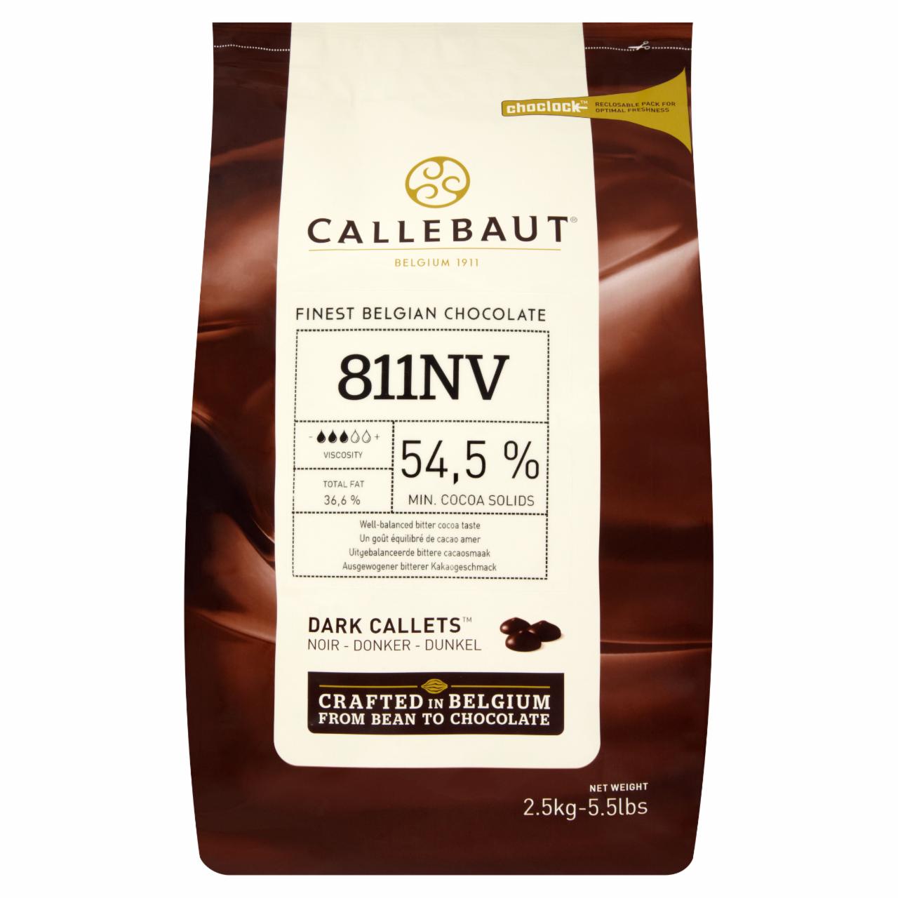 Képek - Callebaut 811NV-T70 étcsokoládé pasztillák 2,5 kg