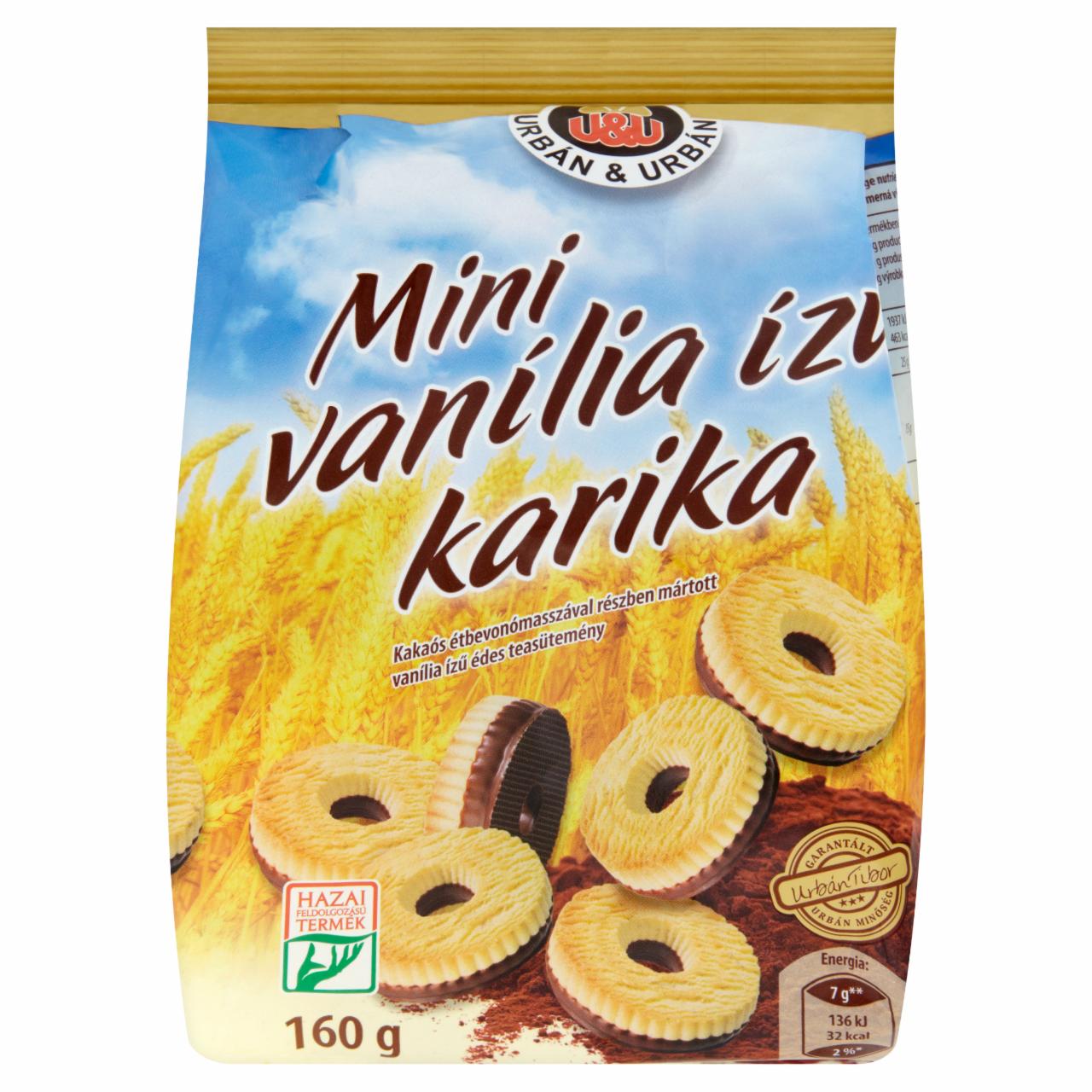 Képek - Urbán Mini vanília ízű karika 160 g
