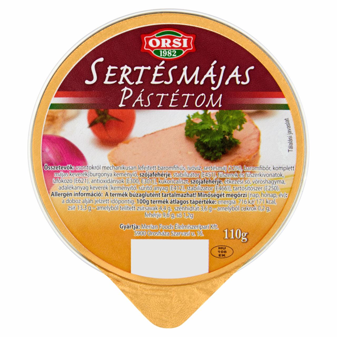 Képek - Orsi sertésmájas pástétom 110 g