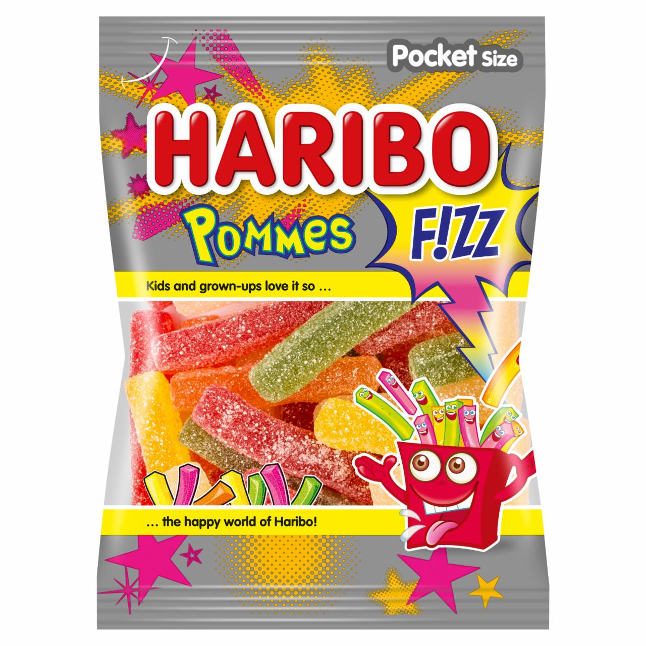 Képek - Haribo Pommes Fizz gyümölcsízű gumicukorka 100 g