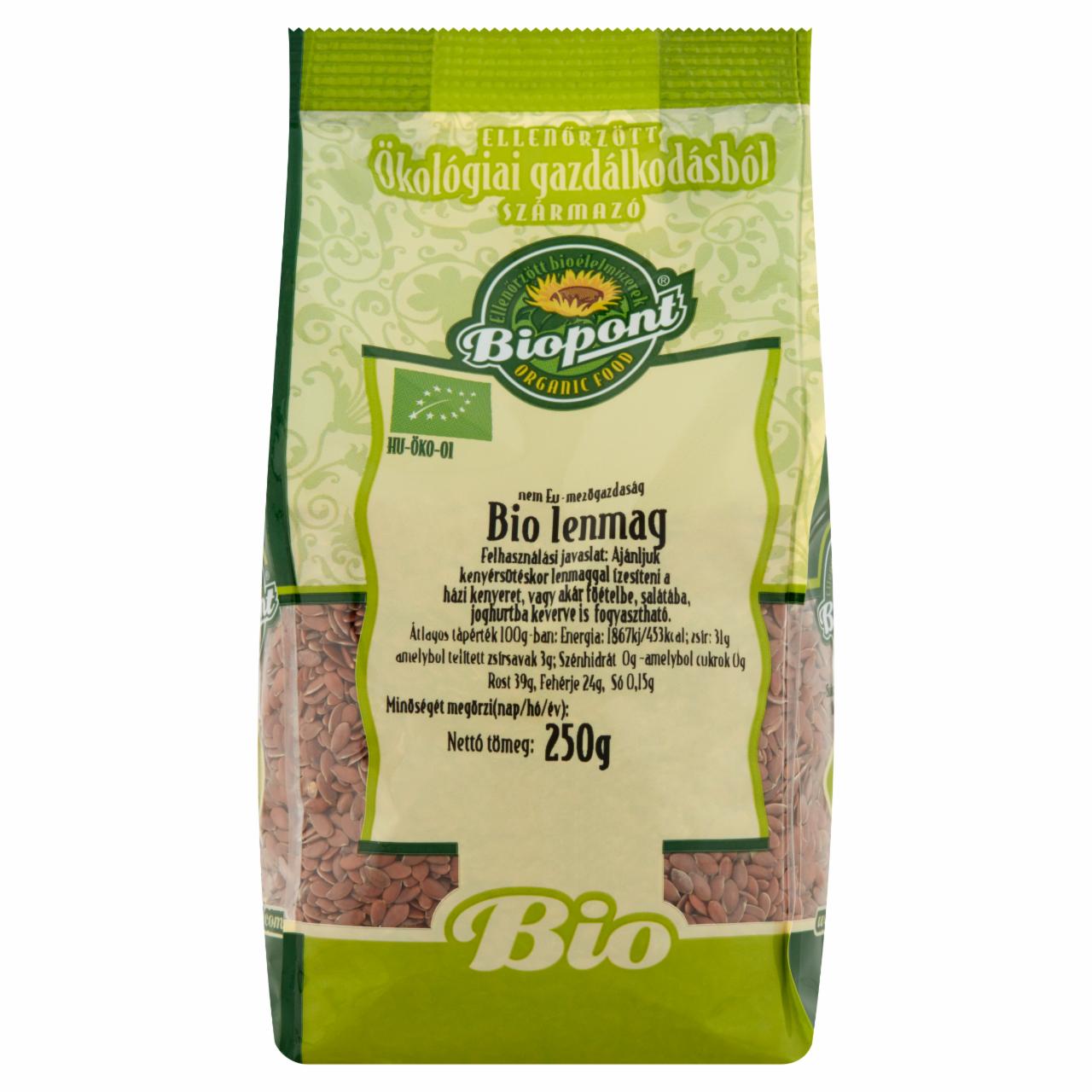 Képek - Biopont BIO lenmag 250 g