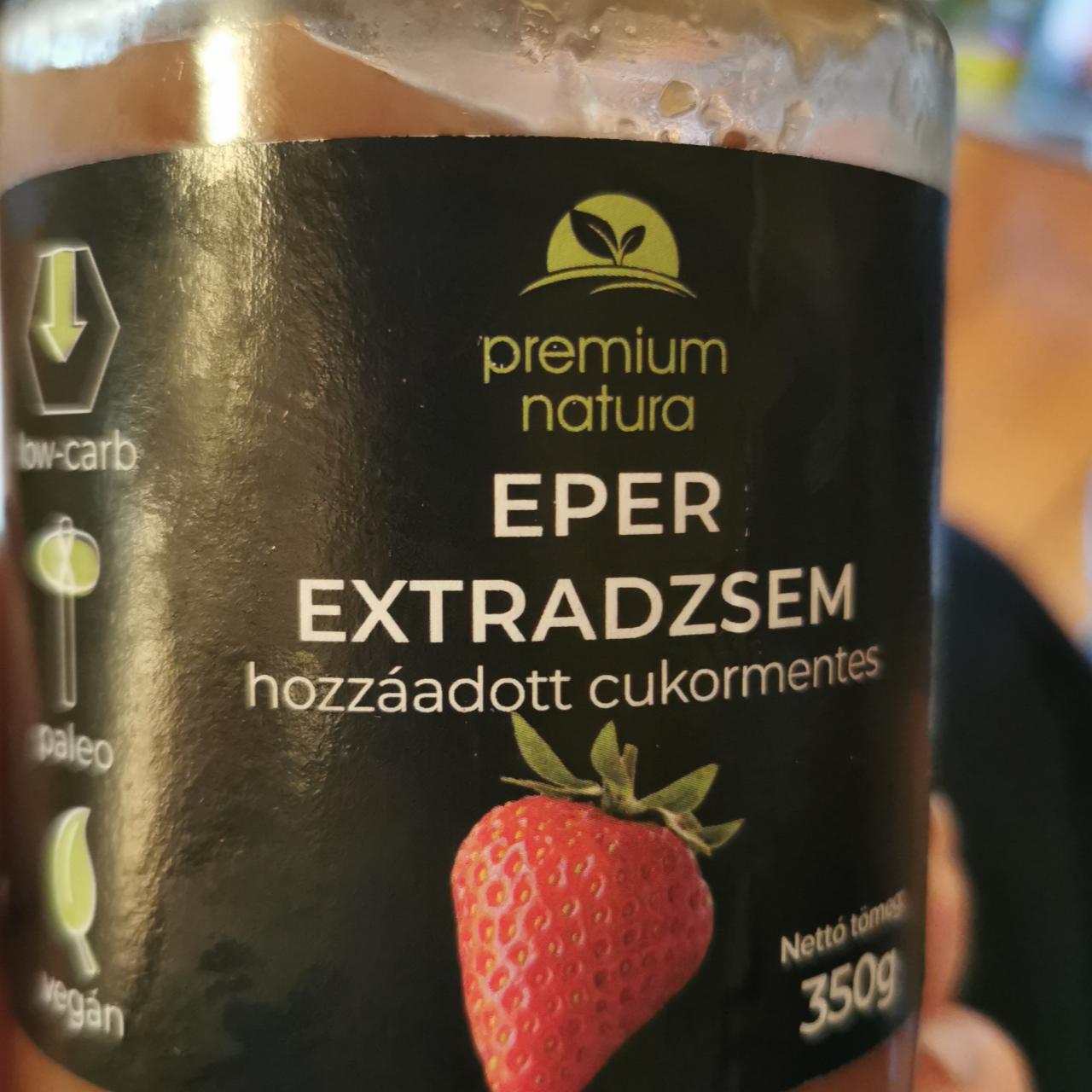 Képek - Eper extradzsem hozzáadott cukormentes Premium Natura