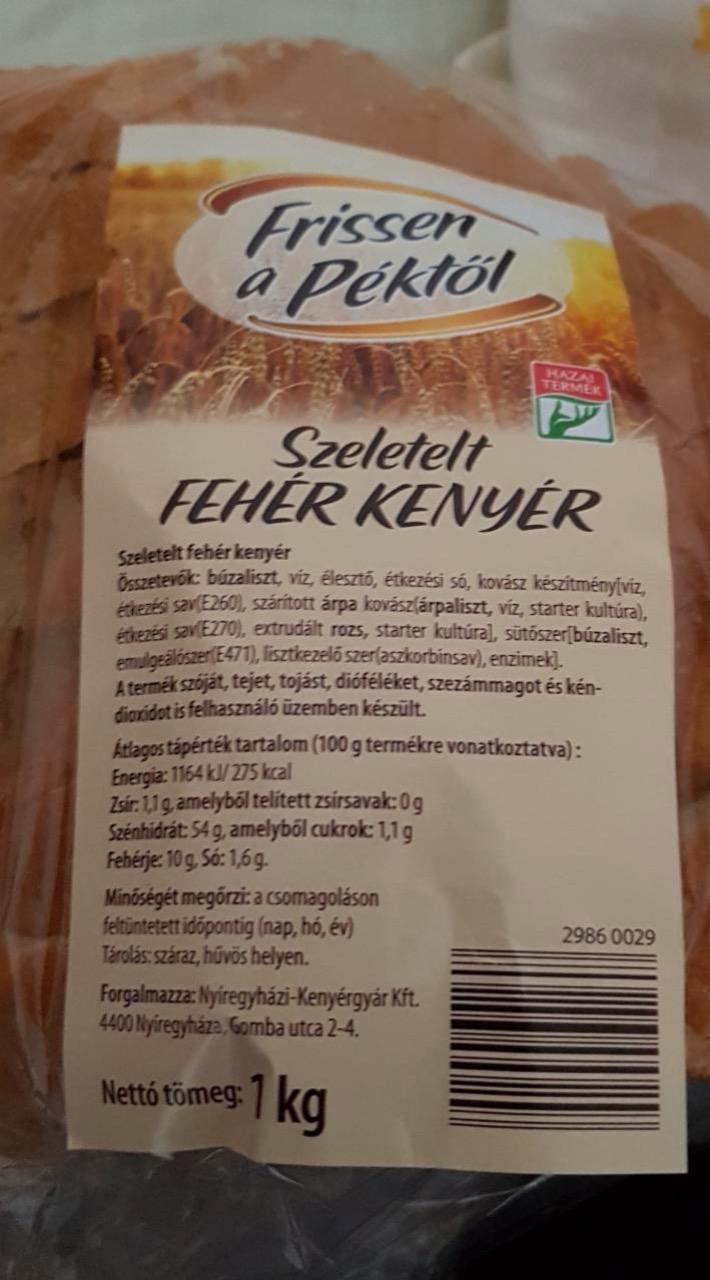 Képek - Szeletelt fehér kenyér Frissen a Péktől