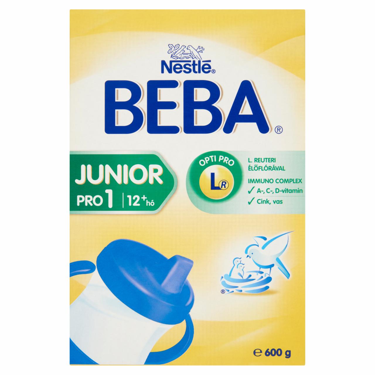 Képek - Beba Pro Junior 1 tejalapú anyatej-kiegészítő tápszer 12 hónapos kortól 600 g