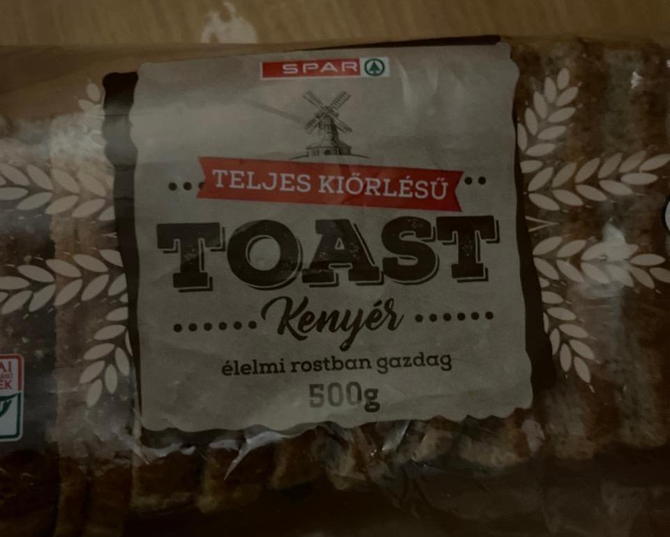 Képek - Teljes kiőrlésű toast kenyér élelmi rostban gazdag Spar