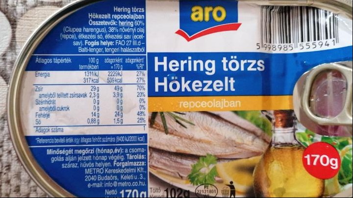 Képek - Hering törzs hőkezelt ARO