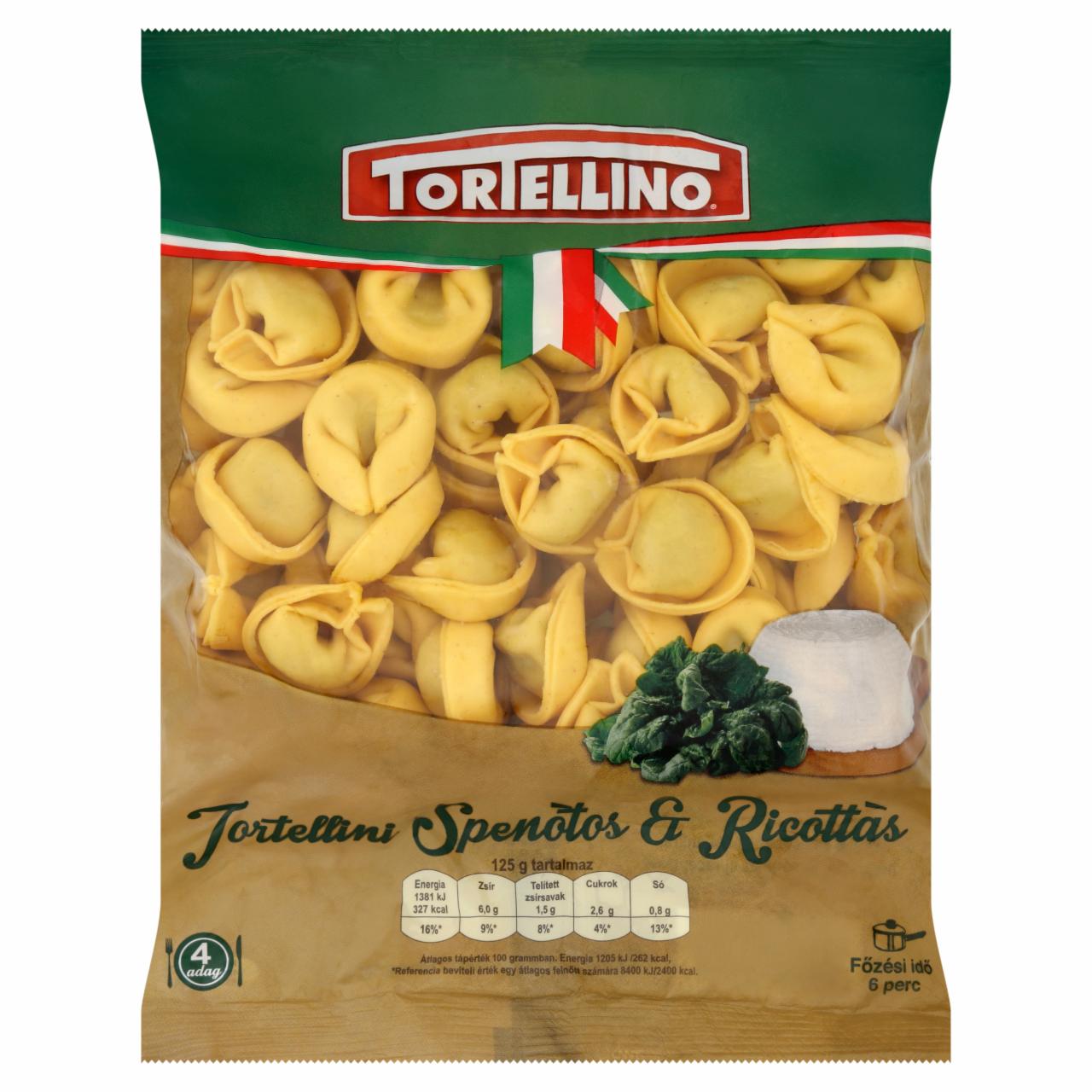Képek - Tortellino Tortellini spenótos & ricottás friss tészta 500 g