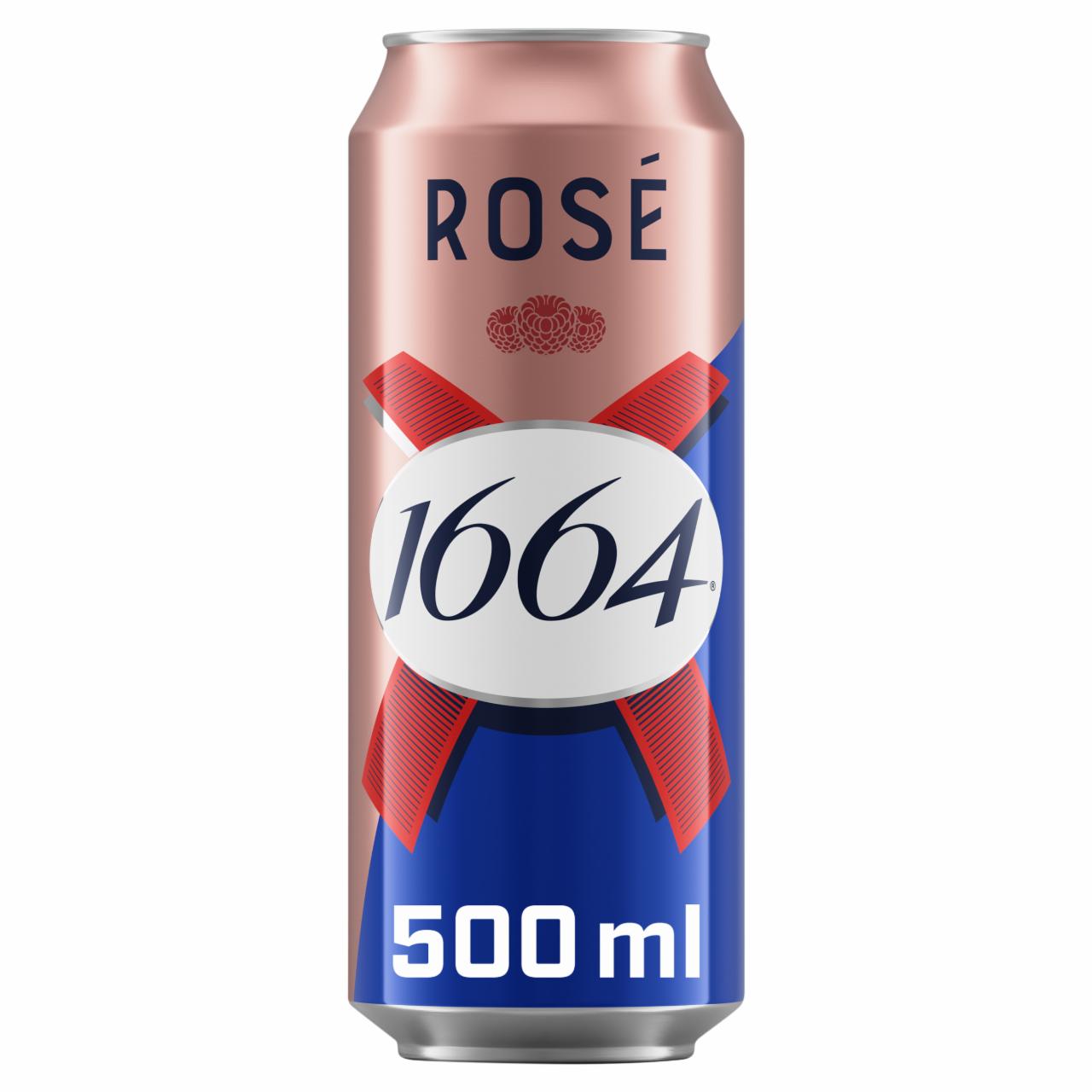 Képek - 1664 Rosé málna ízű ízesített búzasör, bodza és málna gyümölcslével 4,5% 500 ml